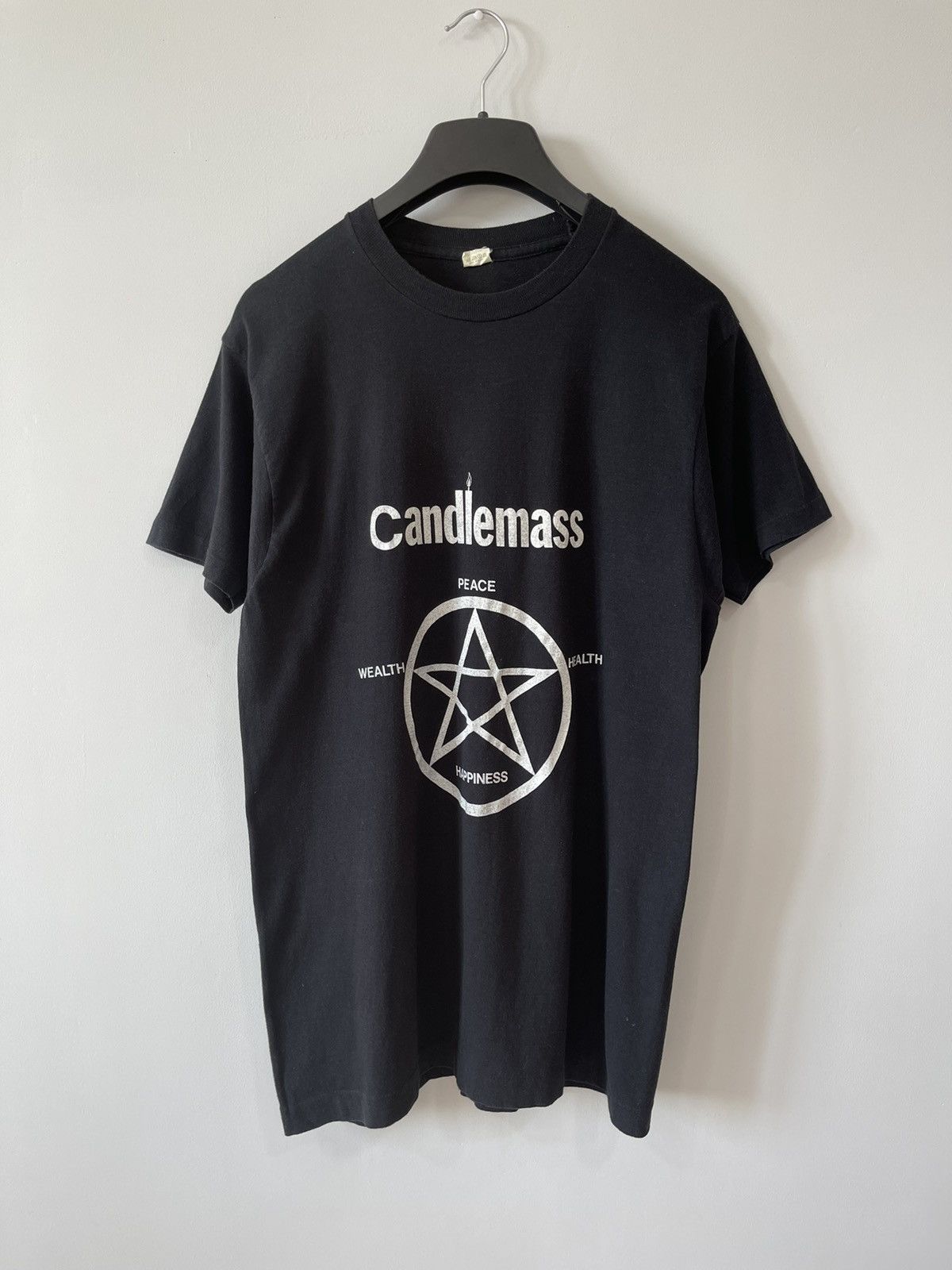 Band Tees 80s Candlemass Pentagram Vintage Doom Metal Band T-shirt Size US XL / EU 56 / 4 - 1 Thumbnail