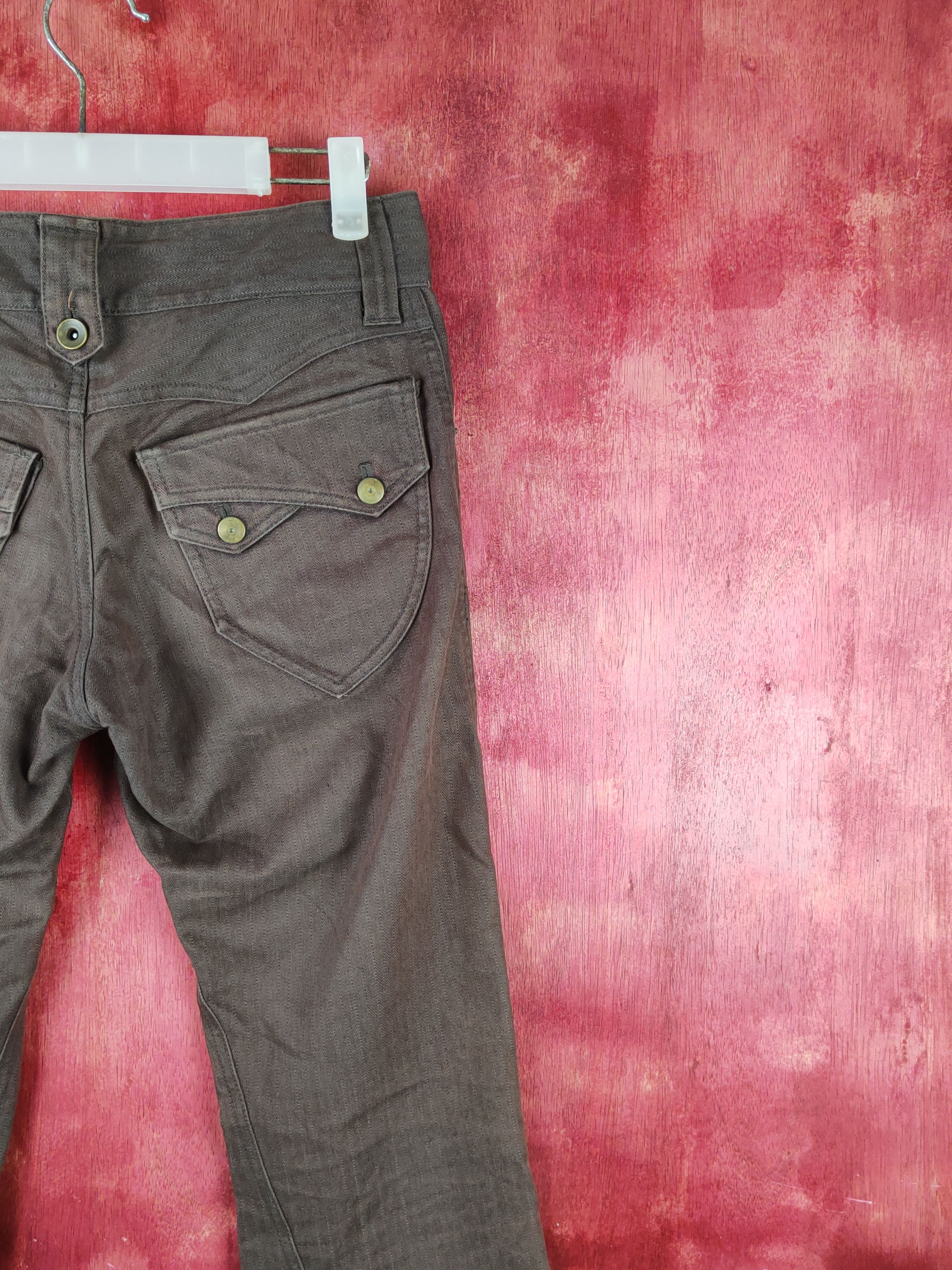 Japanese Brand Michel Klein Homme Dark Brown Multipocket Jeans #S2257 Size 28" / US 6 / IT 42 - 10 Thumbnail
