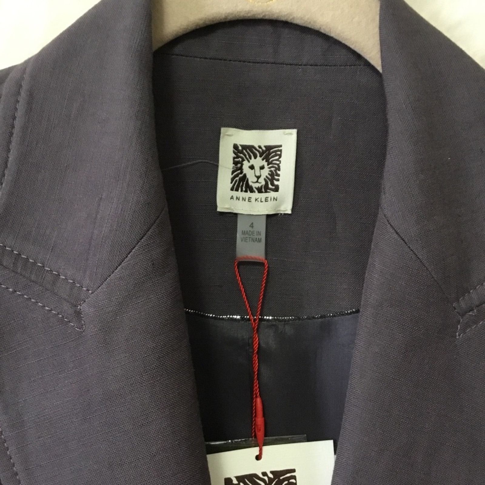 Anne Klein Anne Klein Single-Button Brown Notched-Lapel Blazer Size S / US 4 / IT 40 - 2 Thumbnail