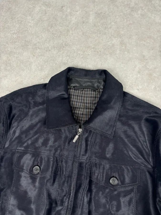 Brioni Brioni Dark Black Pony Hair Leather Jacket Size US L / EU 52-54 / 3 - 4 Thumbnail