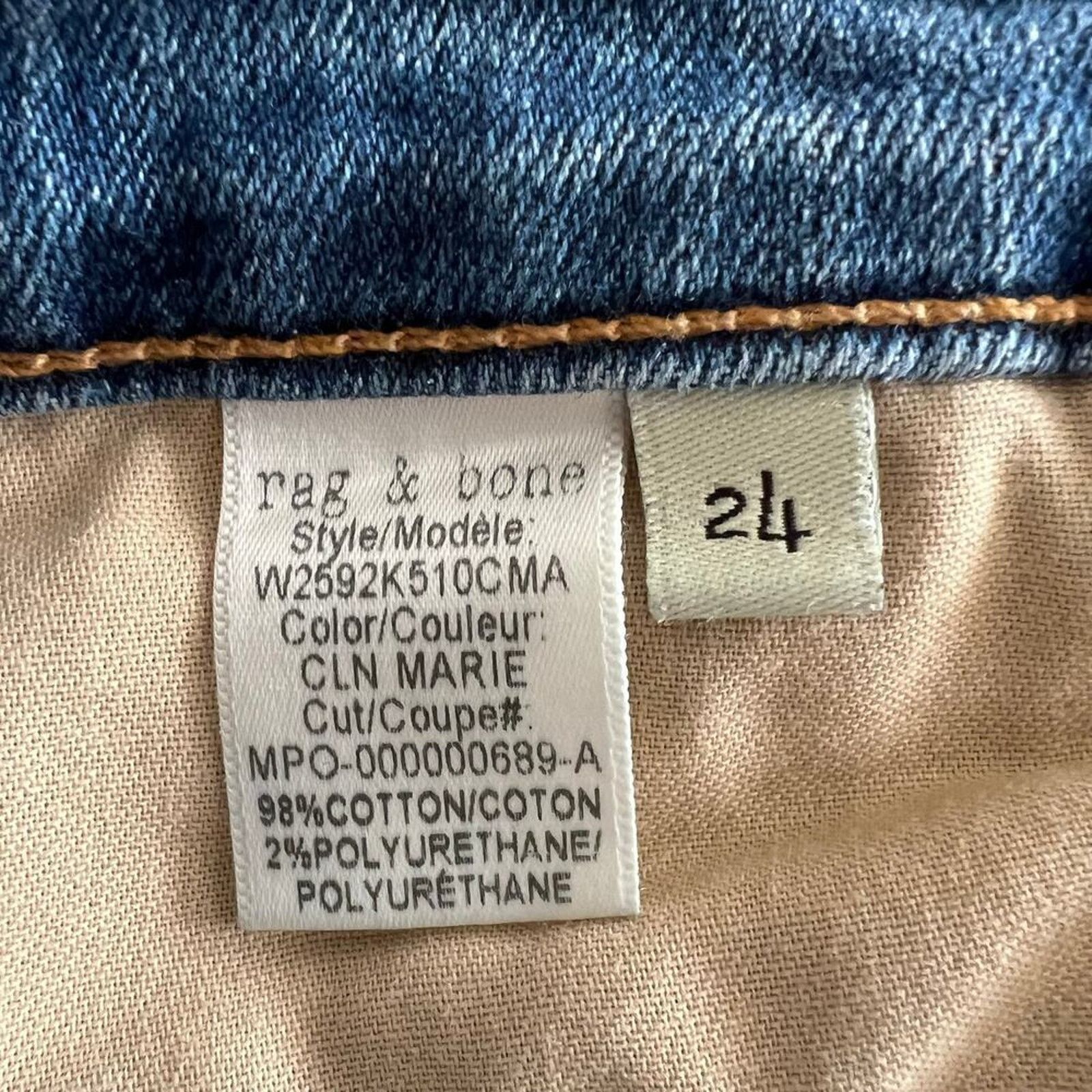 Rag & Bone RAG & BONE Low-Rise Skinny Cropped Jeans, XS/US24 Size 24" / US 00 / IT 34 - 7 Thumbnail