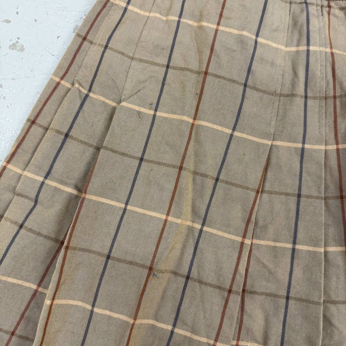 Burberry Burberrys Vintage Wool Plaid Midi Skirt Size 25" / US 0 / IT 36 - 3 Thumbnail
