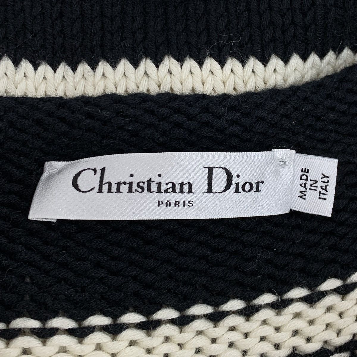 Dior Dior Stripe Side Button Cotton Long Sleeve Knit Sweater Size XS / US 0-2 / IT 36-38 - 5 Thumbnail