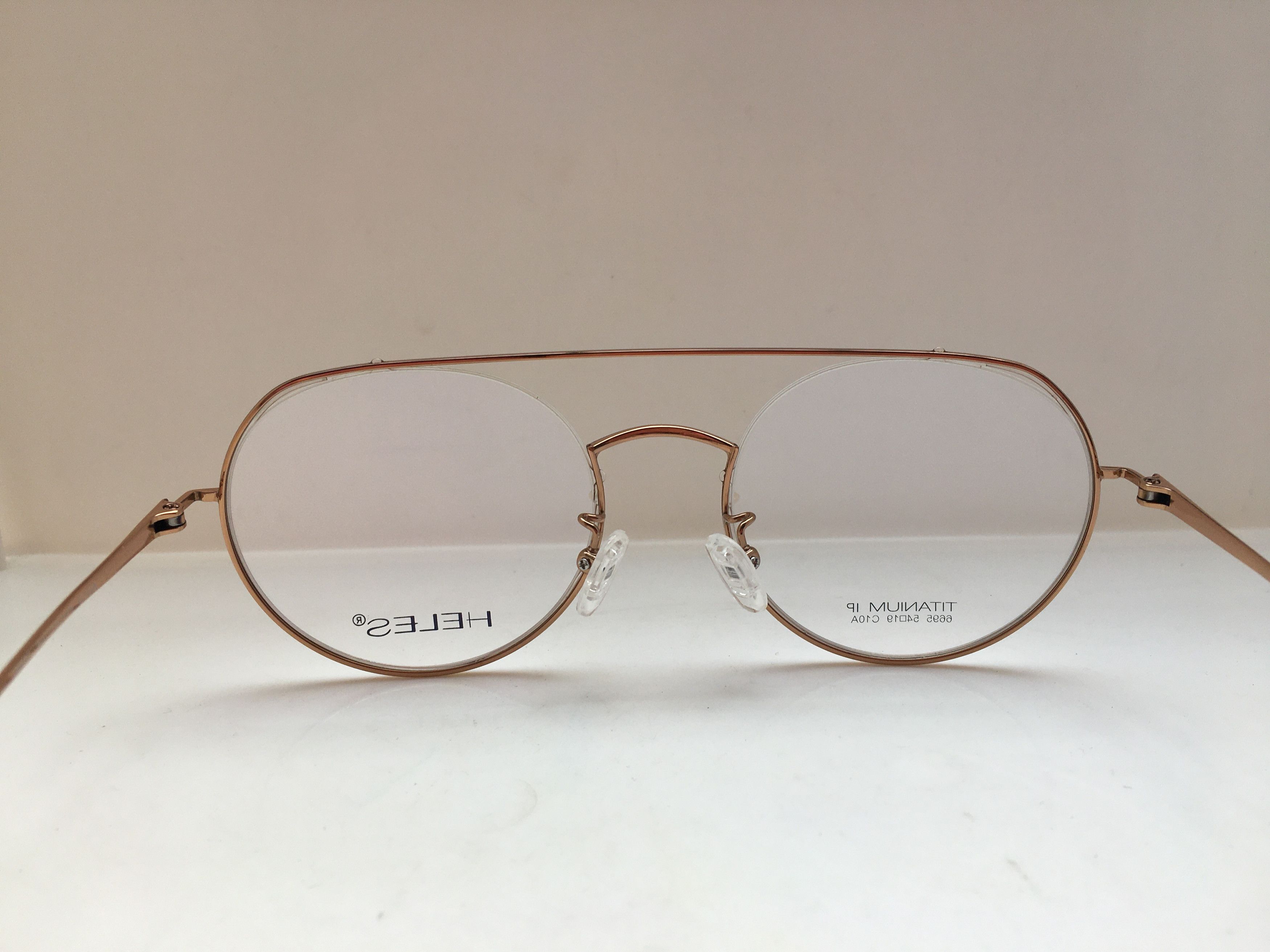 Other Heles Mod Diva Gold Titanium Round Eyeglasses Frame Size ONE SIZE - 4 Thumbnail