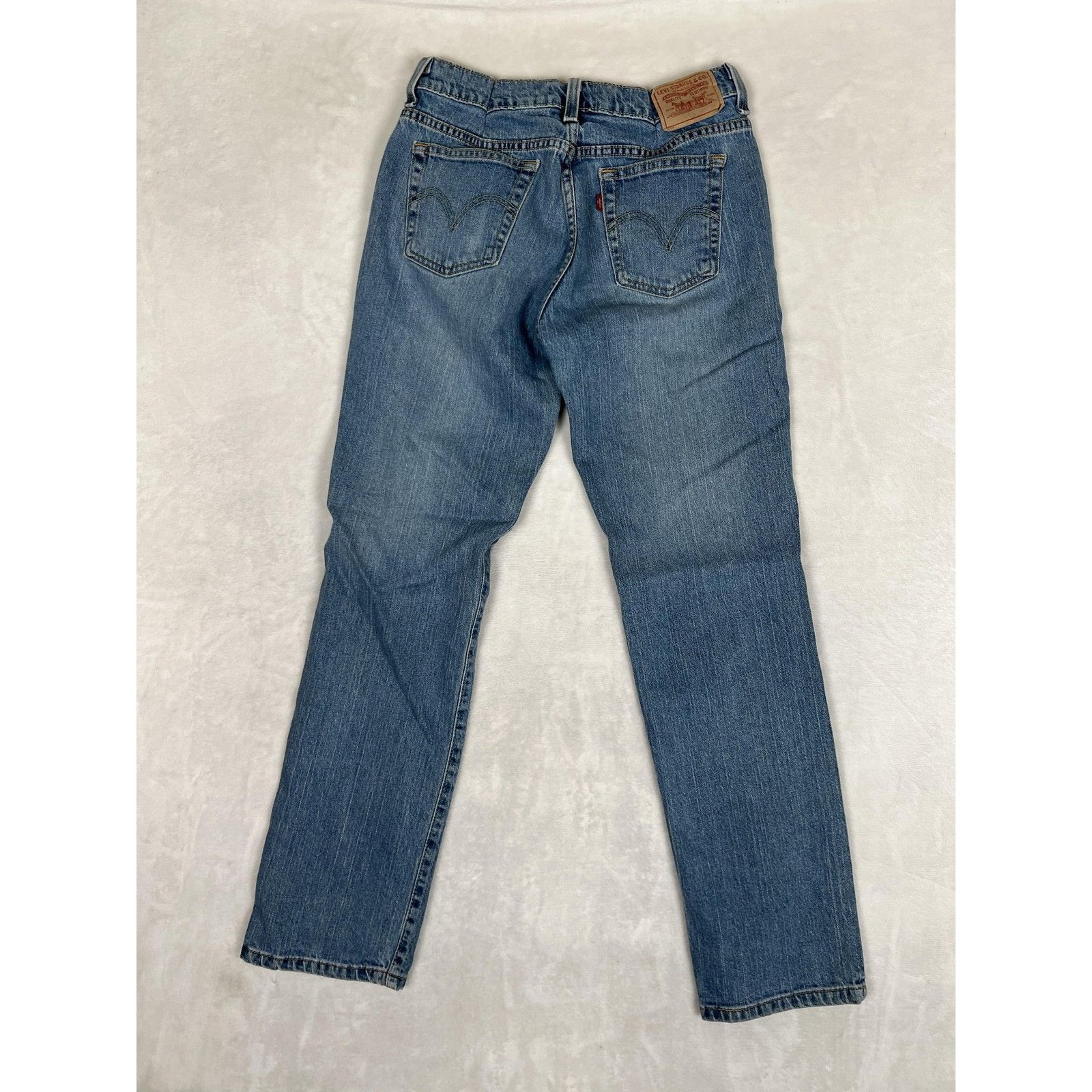 Levi's Levi's 505 Jeans Women's 10 M Blue Mid Rise Straight Leg Med Size 30" / US 8 / IT 44 - 4 Thumbnail