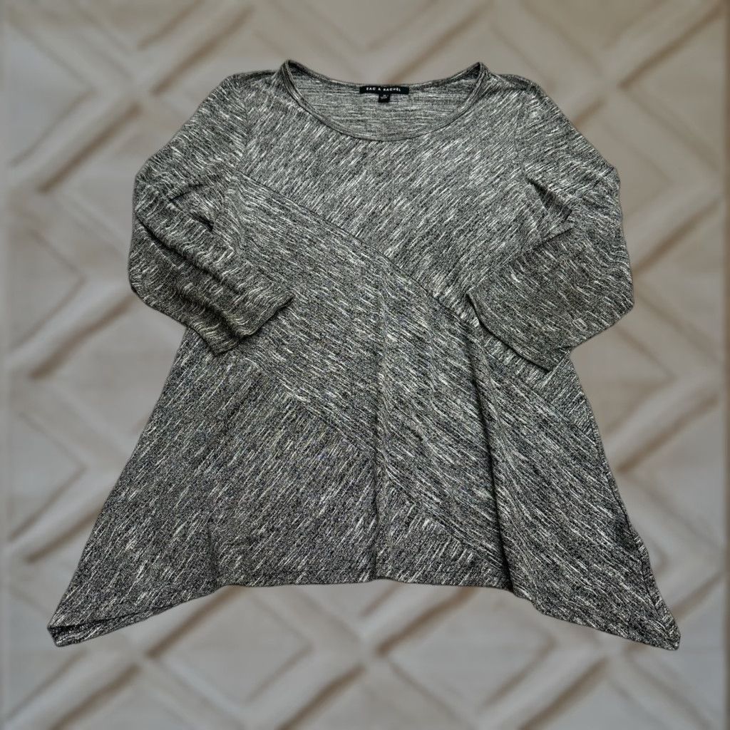 Vintage Zac & Rachel Sweater Pullover Womens XL Gray Round Neck Lightweight Stretch Knit Size XL / US 12-14 / IT 48-50 - 1 Thumbnail