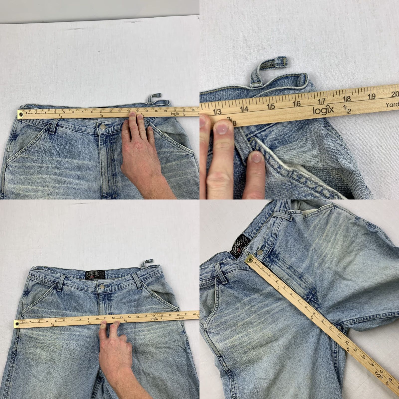 Vintage VINTAGE Structure Jeans Adult 34x29 Blue Grunge Y2K Baggy Thrashed Worn Faded Closure Zip Mens Jeans 34 Blue Grunge Y2K Size US 34 / EU 50 - 8 Thumbnail