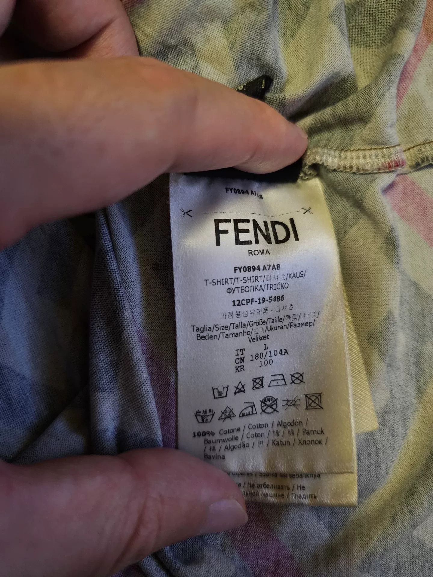 Fendi Fendi Printed Short Sleeve T-Shirt Size US L / EU 52-54 / 3 - 1 Preview
