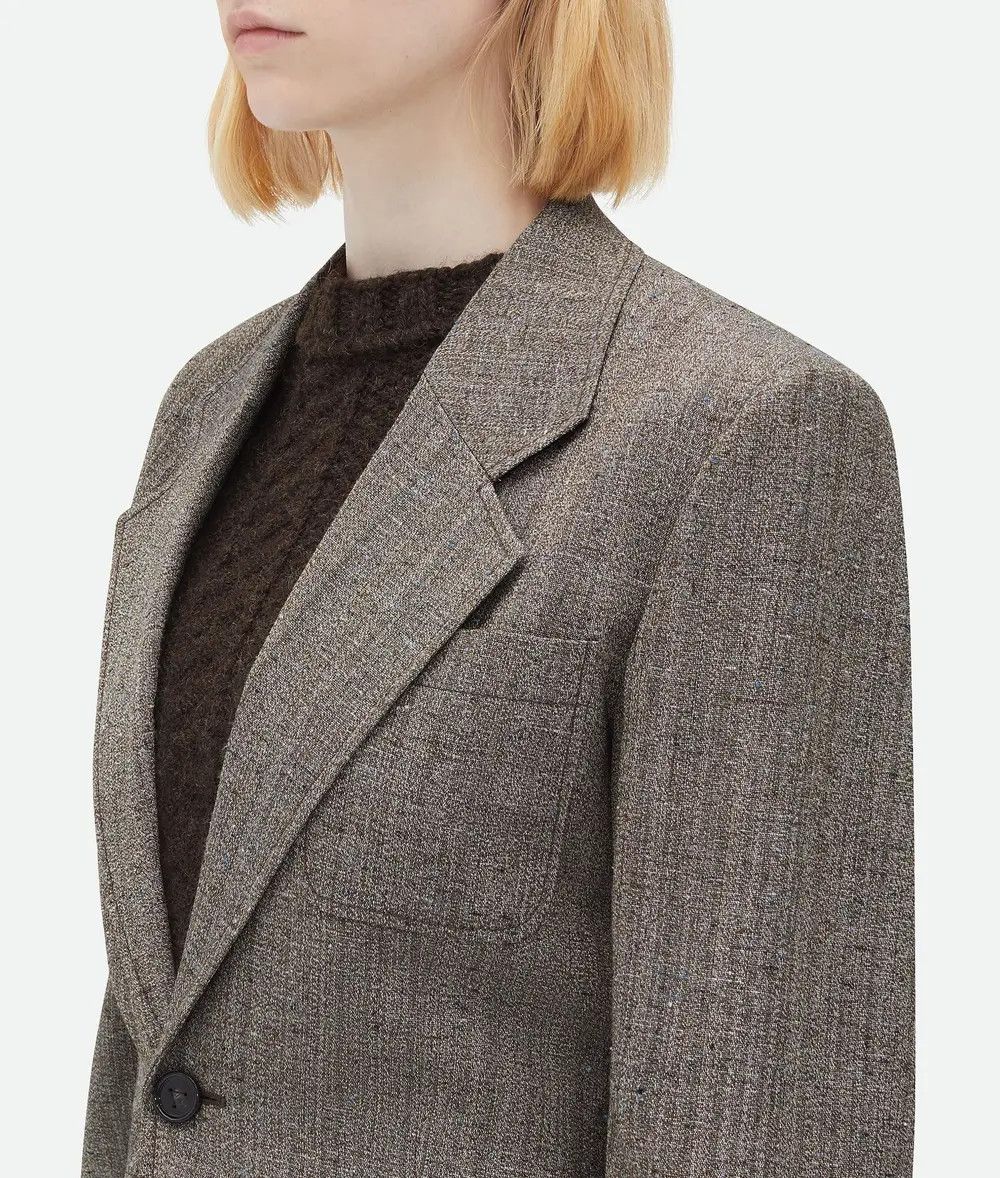 Bottega Veneta o1w1db10925 Viscose And Silk Jacket in Brown Size XL / US 12-14 / IT 48-50 - 4 Thumbnail