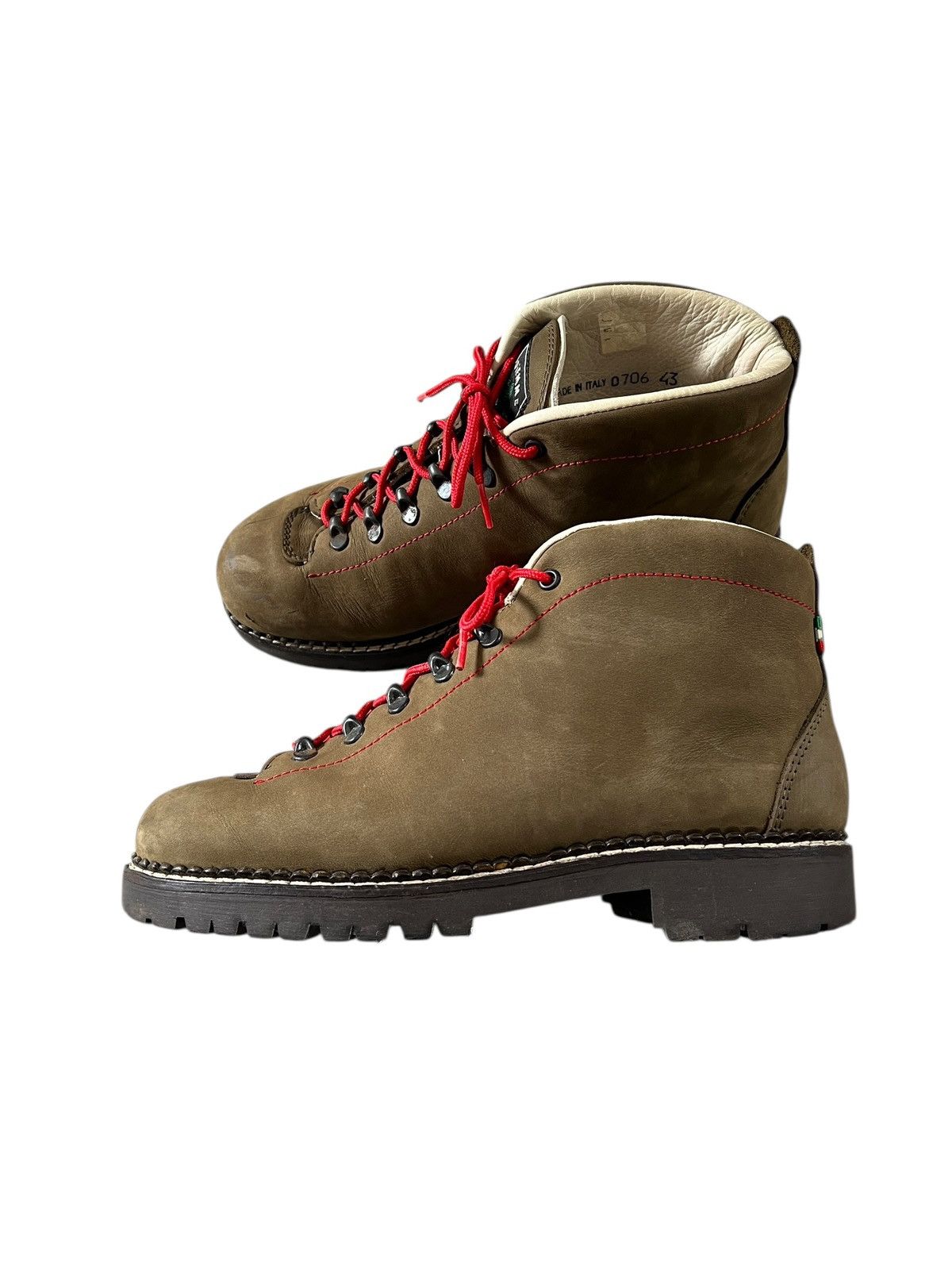Diemme Vintage Diemme Olive Hand Made Mountain Boots Size US 10 / EU 43 - 5 Thumbnail