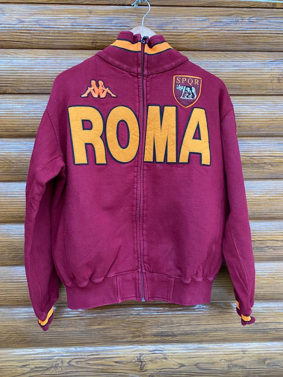 image of Jersey x Kappa As Roma Italy Kappa Training Track Jacket in Red, Men's (Size Medium)