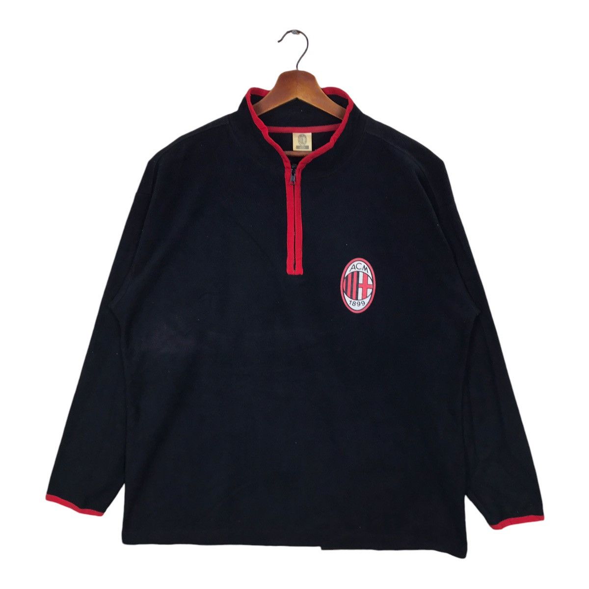 Vintage Vintage Ac Milan Black Fleece Sweatshirt Size US L / EU 52-54 / 3 - 1 Thumbnail