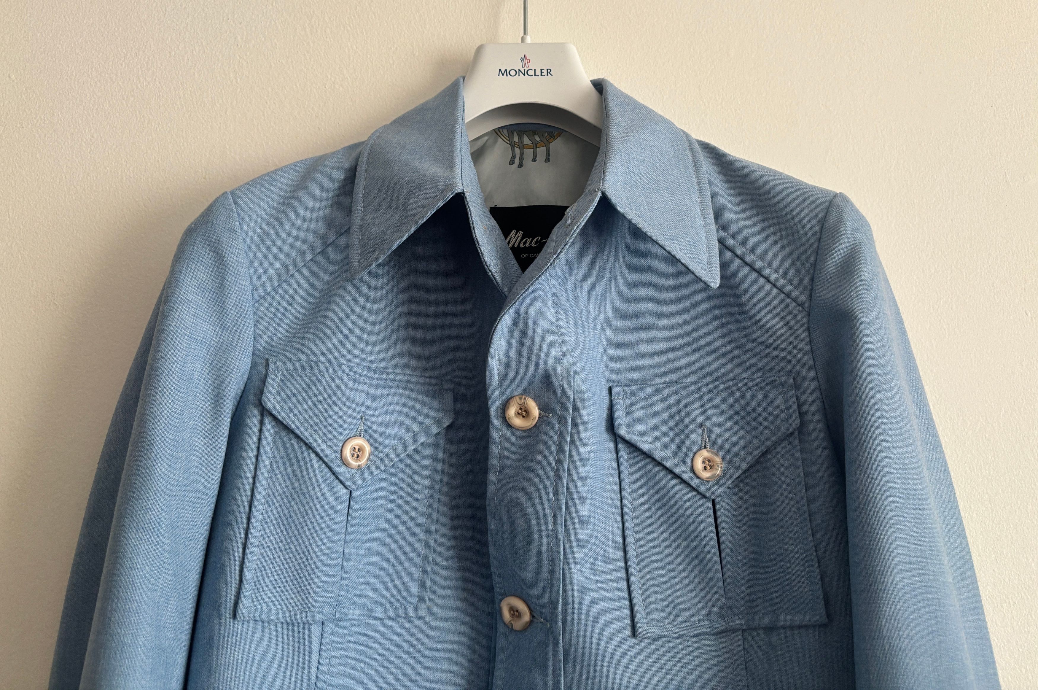 Vintage Mac-Mor Sky Blue Leisure Shirt Jacket/ Overshirt-40/ Medium Size US M / EU 48-50 / 2 - 3 Thumbnail
