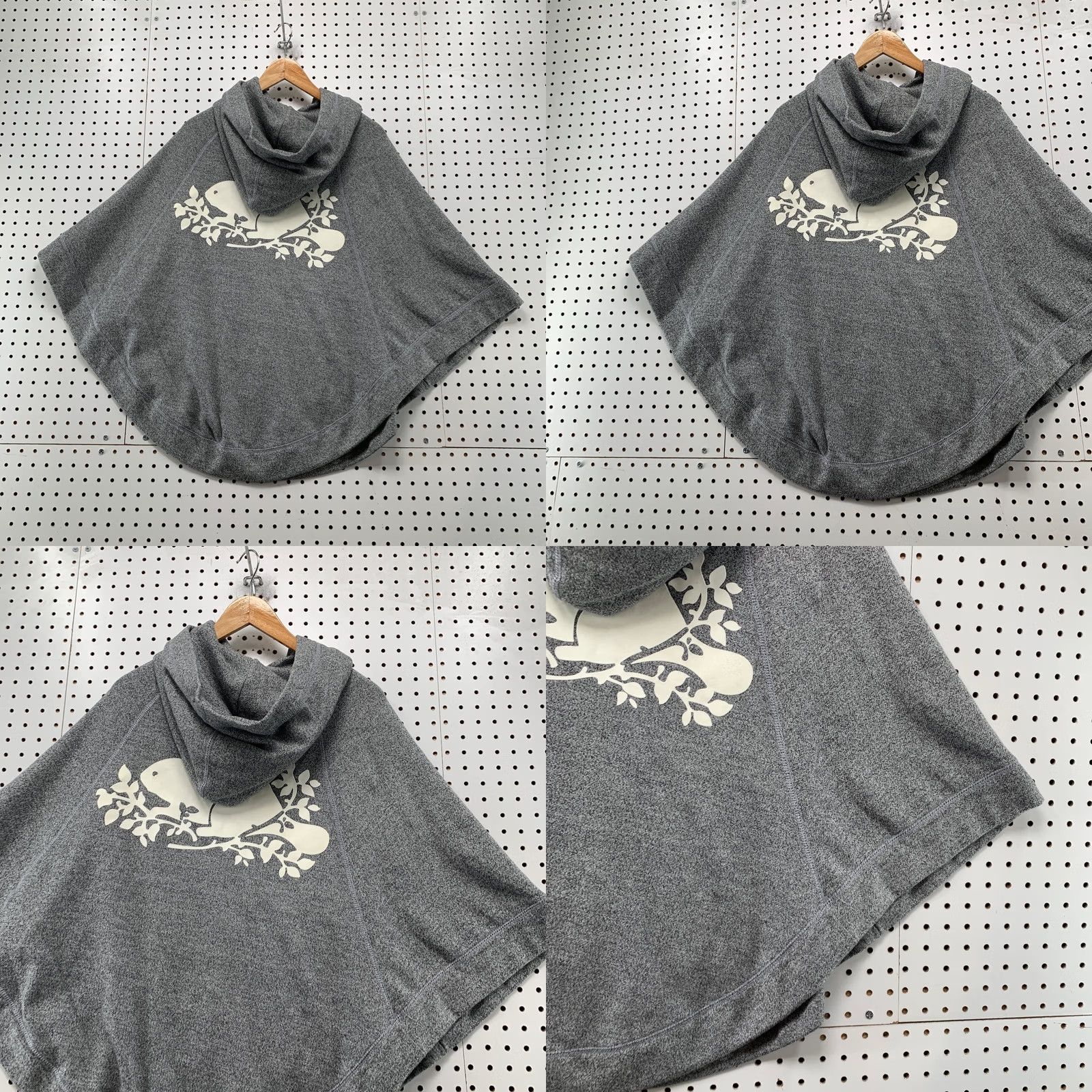 Roots Roots Fleece Hoodie Poncho Adult OS Gray Beaver Logo Canada NWT Hooded XS? Size US XXS / EU 40 - 9 Thumbnail