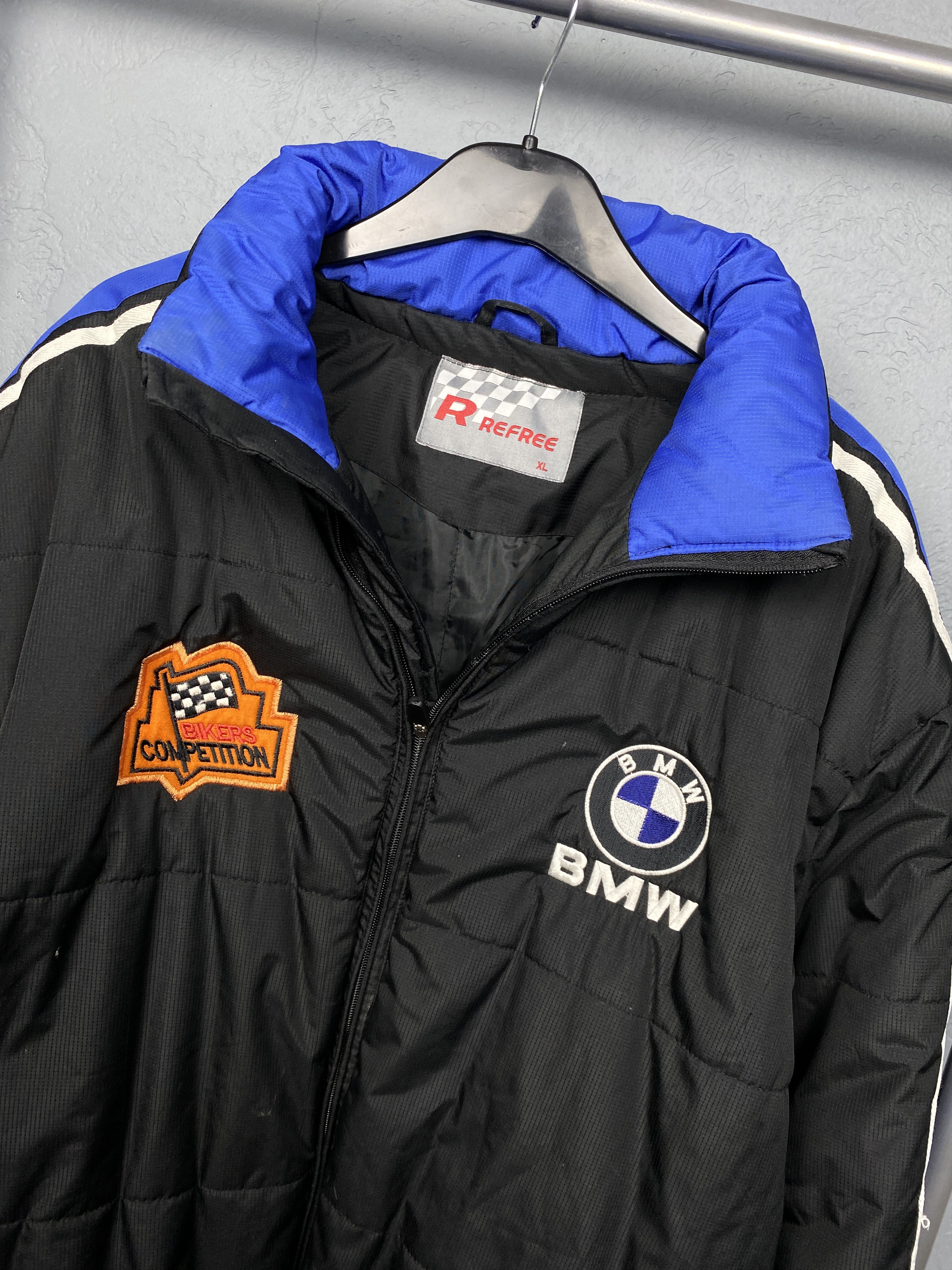 BMW × Vintage Bmw Moto Racing Vintage Mens Puffer Jacket Size US XL / EU 56 / 4 - 5 Thumbnail