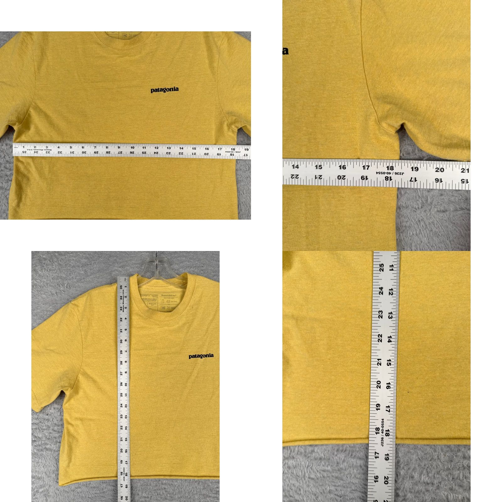Patagonia Patagonia Shirt Adult Small Yellow Short Sleeve Crew Neck Cotton Blen Distressed Size US S / EU 44-46 / 1 - 8 Thumbnail
