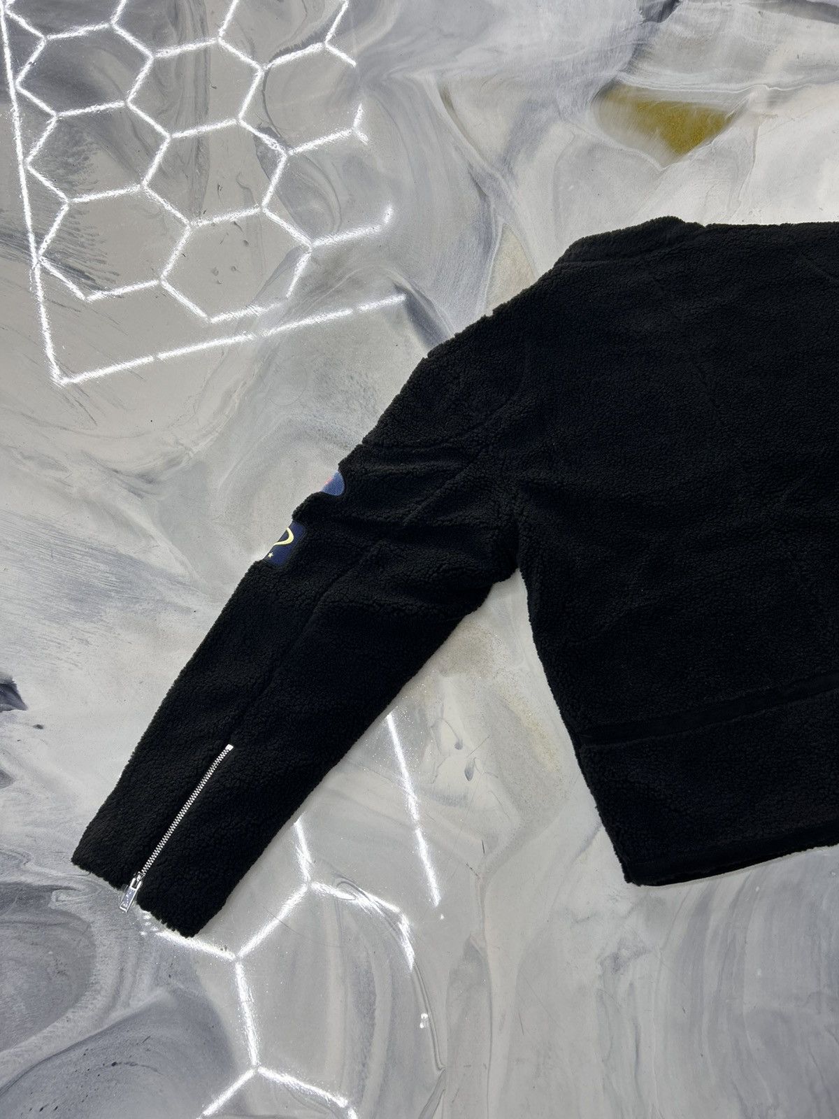 Sp5der Sp5der Black Sherpa Hunter Moto Jacket Zip Up Size M Size US M / EU 48-50 / 2 - 14 Thumbnail