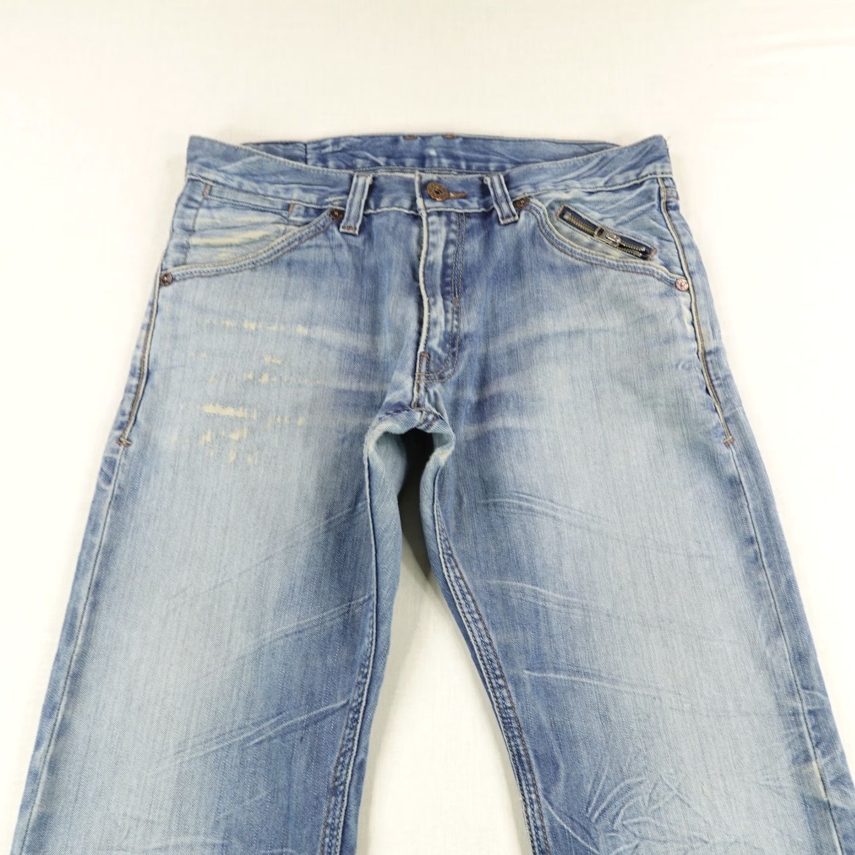 Levi's Levis 514 Jeans Mens 34x30 Blue Slim Straight Distressed Denim Size US 34 / EU 50 - 2 Thumbnail