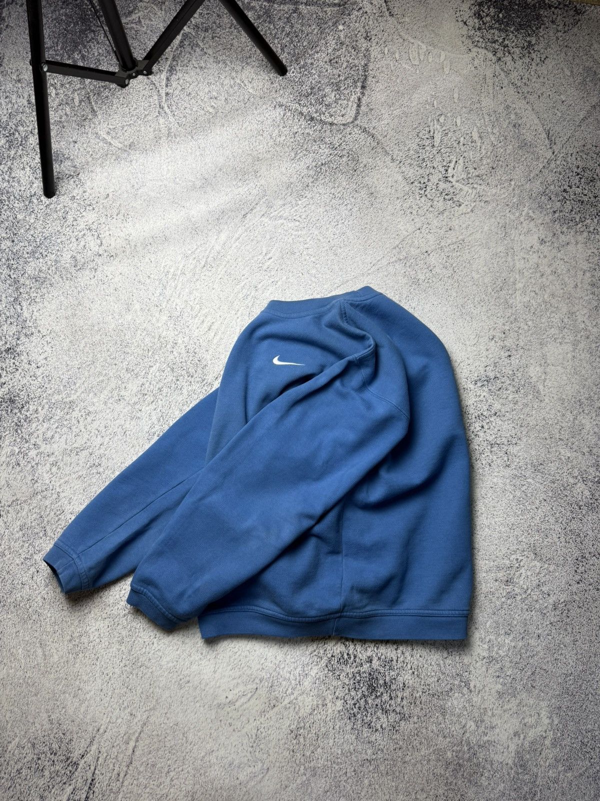Nike Vintage Nike Blue Sweatshirt Mini Logo Rare Streetwear Size S / US 4 / IT 40 - 19 Thumbnail