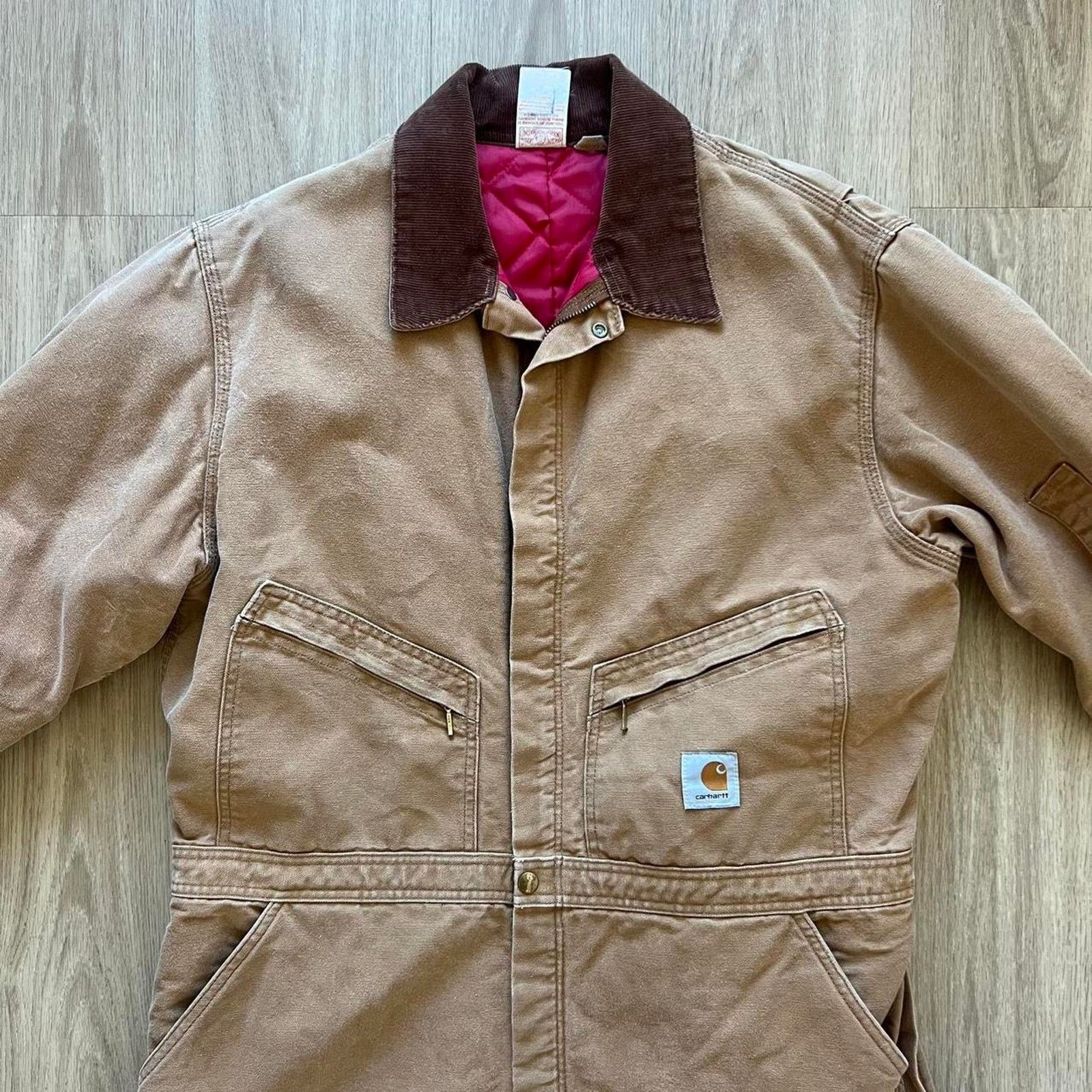 Carhartt Carhartt tan coveralls jumpsuit red insulation Size US 44 / EU 60 - 6 Thumbnail