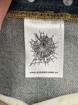 Sp5der Sp5der "Web Stone" Denim Shorts (Blue) Size US 30 / EU 46 - 6 Thumbnail