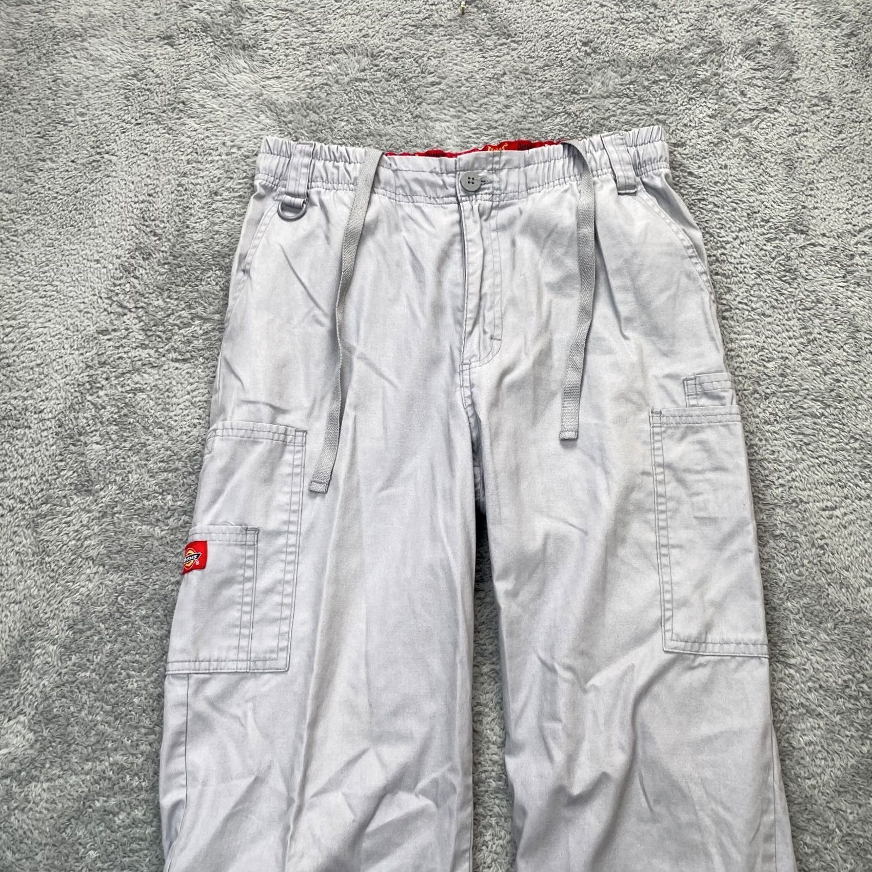 Dickies Dickies Pants Mens Small Gray EDS Signature Scrubs Cargo Pockets Straight Leg Size US 29 - 5 Thumbnail
