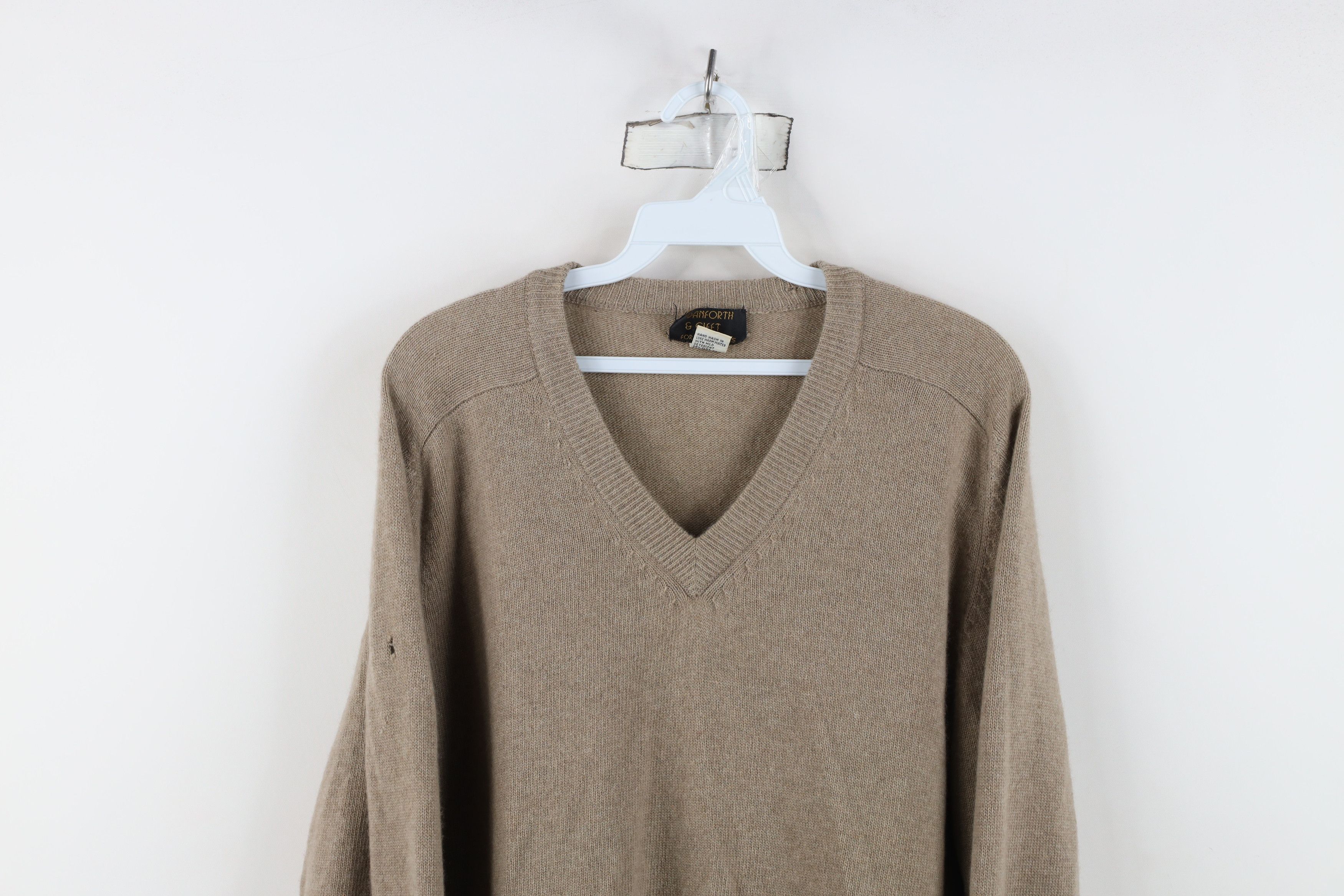 Vintage Vintage 80s 90s Streetwear Blank Soft Cashmere Knit Sweater Size US L / EU 52-54 / 3 - 2 Thumbnail