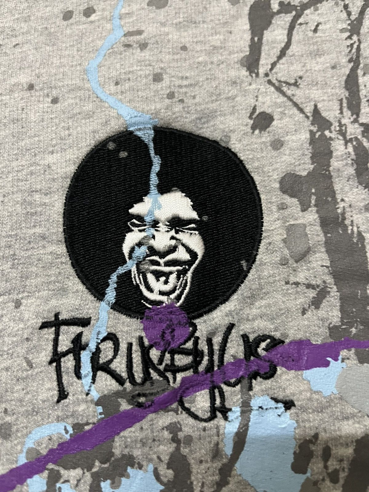 Fubu FUBU Collection Zip Hoodie Grey Paint Splatter Rare Design Size US L / EU 52-54 / 3 - 13 Thumbnail
