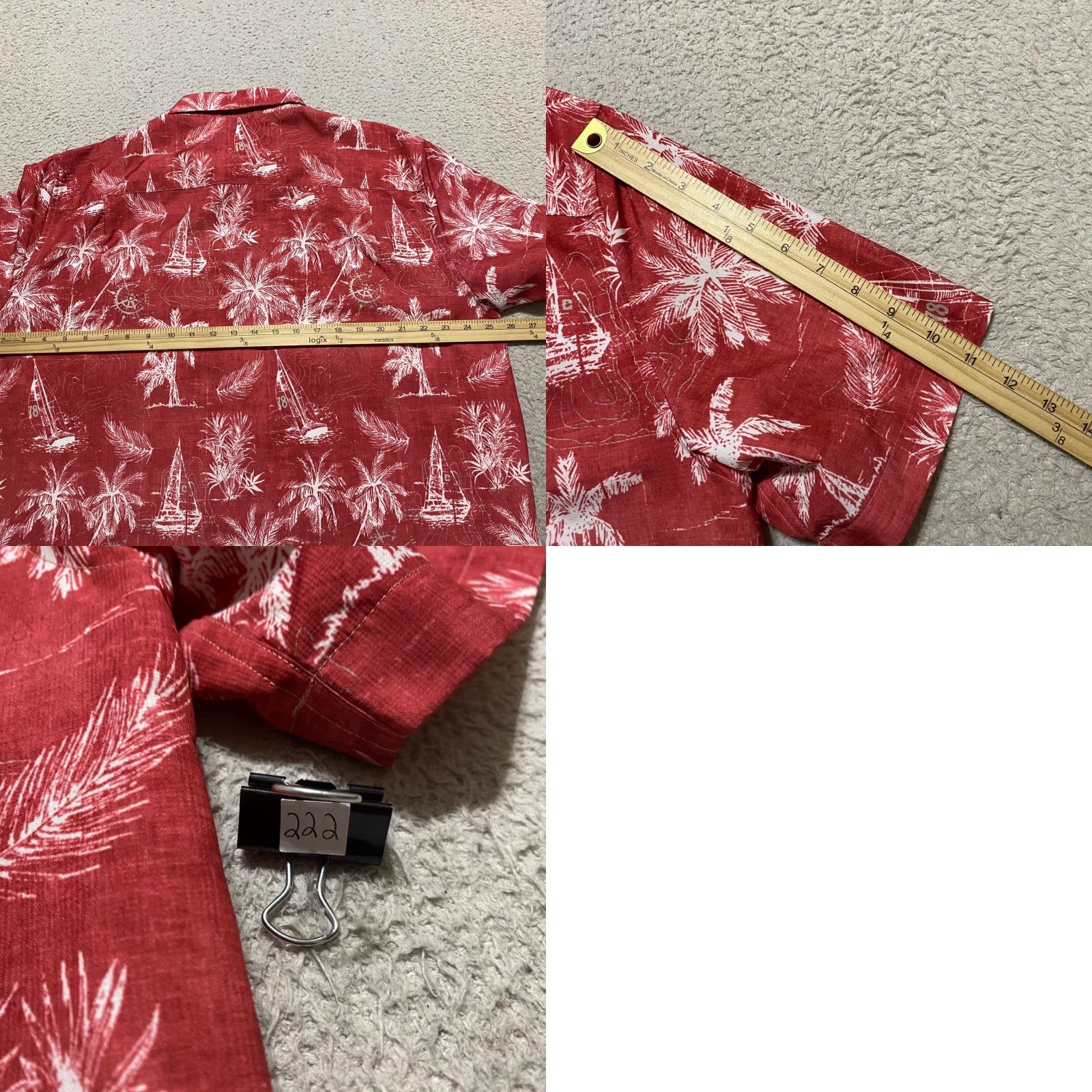 Chaps Chaps Ralph Lauren Shirt Button-Up Floral Red XL Mens Shirt Button-Down Casual Cotton Blend Polyester Size US XL / EU 56 / 4 - 8 Thumbnail