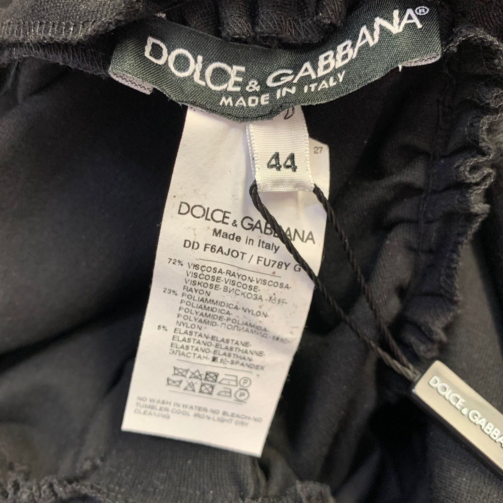 Dolce & Gabbana Black Viscose Blend Ruched Bodycon Cutout Cocktail Dress Size M / US 6-8 / IT 42-44 - 5 Thumbnail