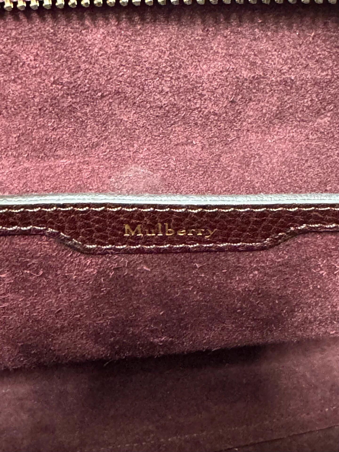 Mulberry Mulberry Bayswater Burgundy Gold Kelly Clasp Satchel Size ONE SIZE - 8 Thumbnail