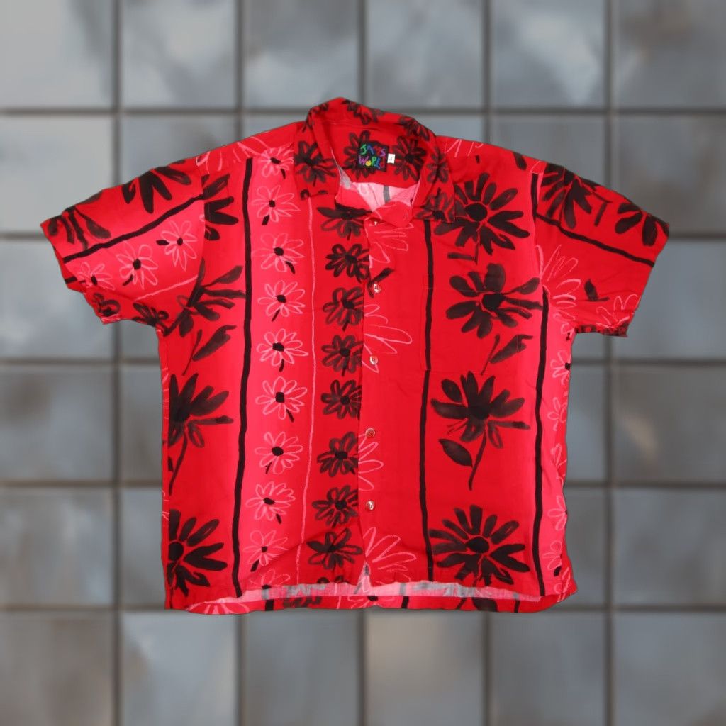 Jams World VINTAGE Jams World Shirt Mens L Red Jolie Floral Rayon Hawaiian Aloha Tiki USA Size US L / EU 52-54 / 3 - 1 Thumbnail