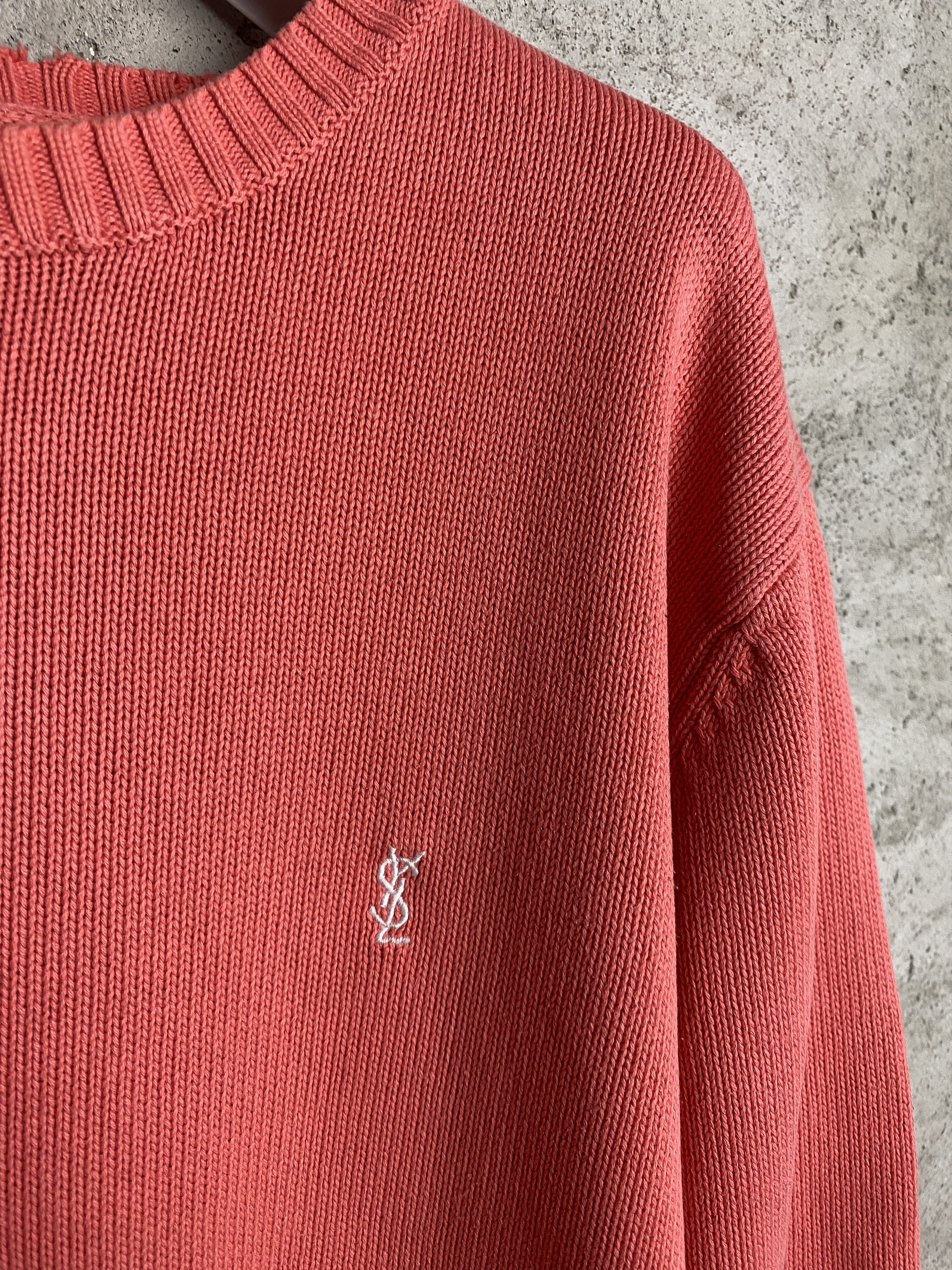 Yves Saint Laurent YSL Yves Saint Laurent small logo sweater knitwear Size US L / EU 52-54 / 3 - 2 Thumbnail