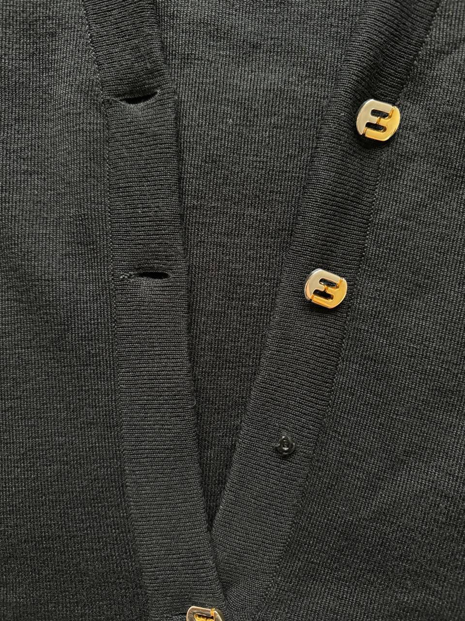 Salvatore Ferragamo 🔥🔥 Salvatore Ferragamo Black Wool Cardigan Size XL / US 12-14 / IT 48-50 - 3 Thumbnail