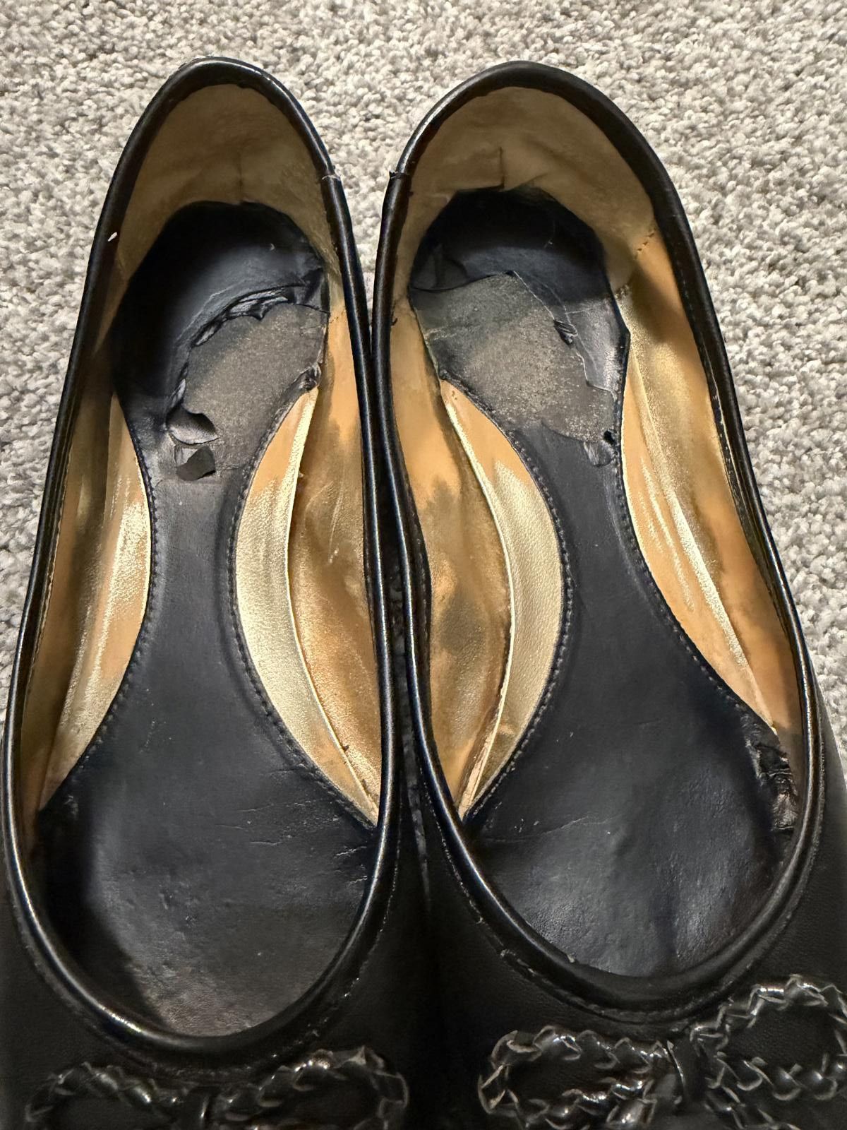 Sperry Sperry Black Woven Toe Ballet Flats with Bow Detail Size 7 Size US 7 / IT 37 - 2 Thumbnail