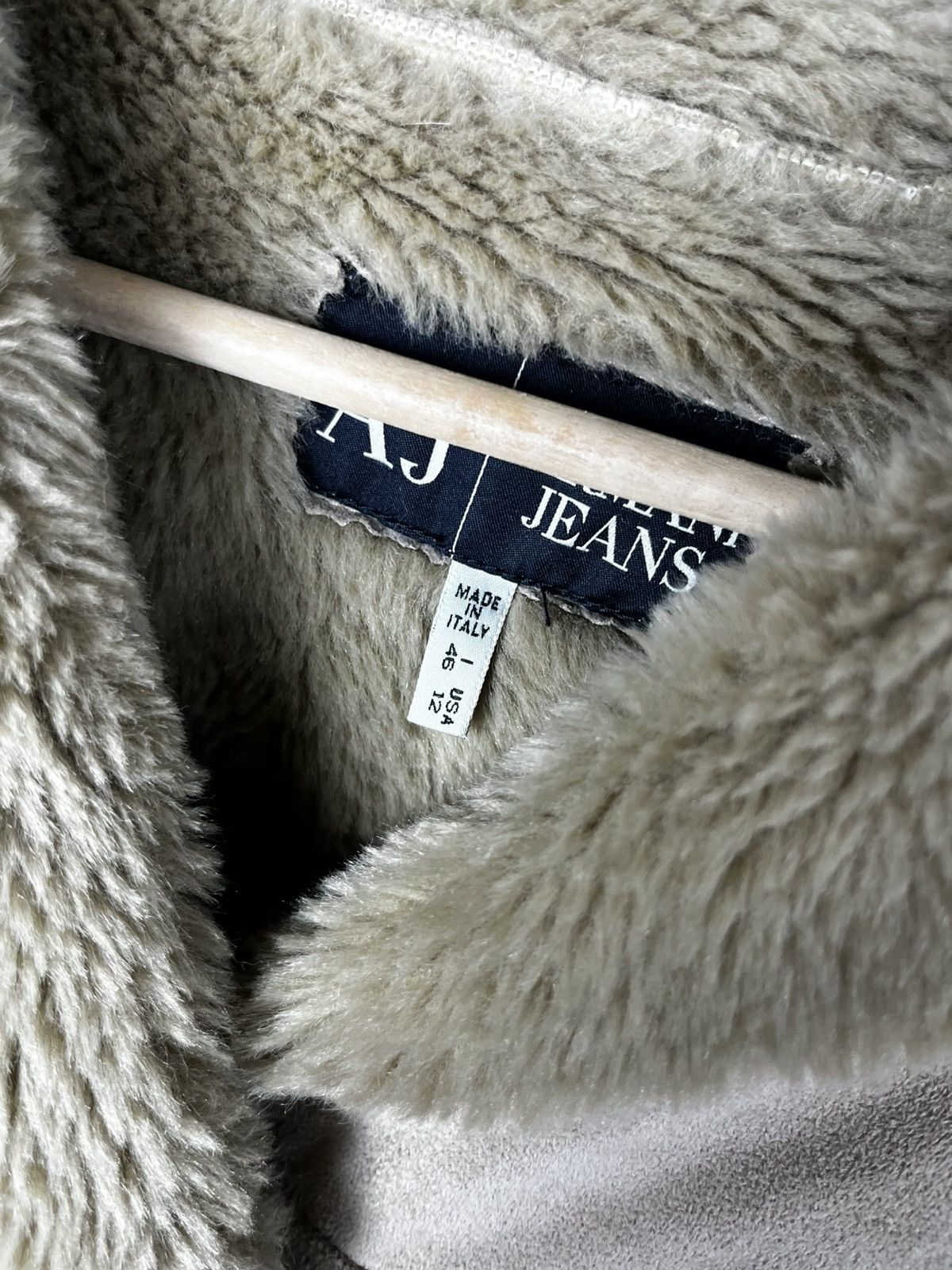 Giorgio Armani Armani cost shearling jacket vintage 90s huster glamour Size XL / US 12-14 / IT 48-50 - 4 Thumbnail