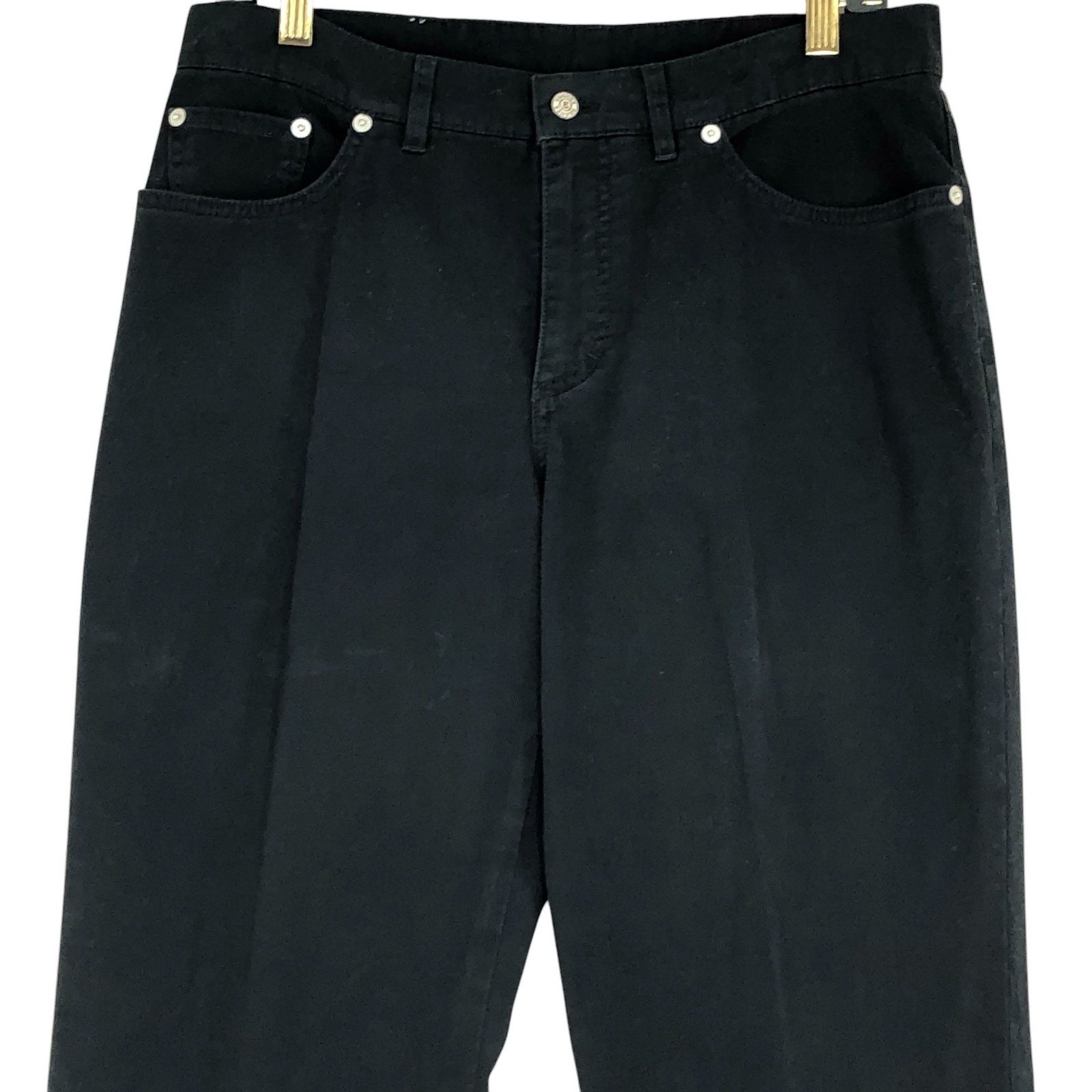 Bogner Bogner Womens Size 10 Long Jeans Straight Leg Stretch Black Size 32" / US 10 / IT 46 - 2 Thumbnail