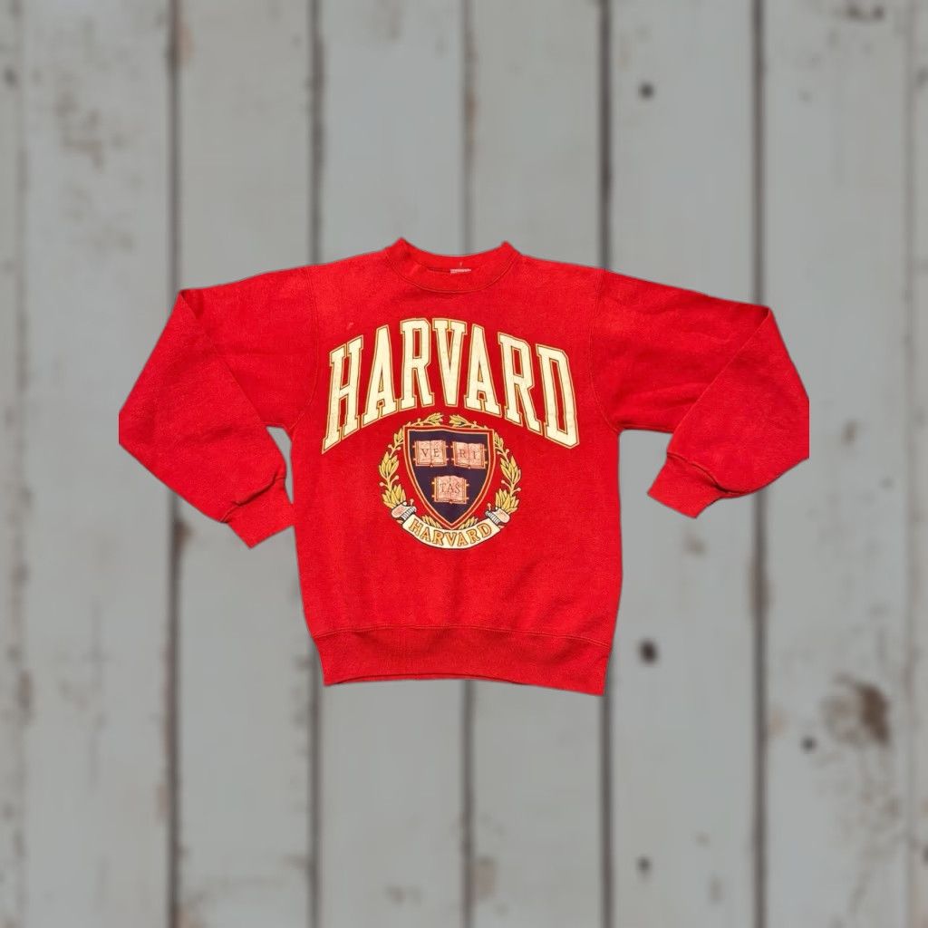 Vintage VINTAGE Harvard University Crimson Sweatshirt Red Size S Graphic Crew Neck Pullover Unisex Adults 80s 90s Retro Size US S / EU 44-46 / 1 - 1 Thumbnail