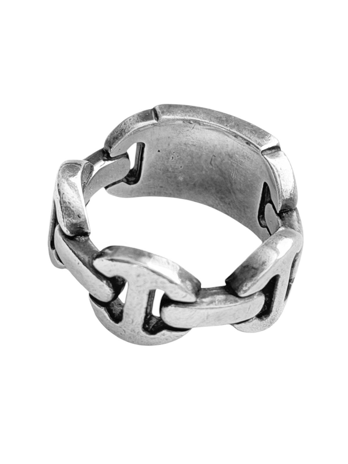 Hoorsenbuhs Brute Classic Tri-link Monogram Silver Ring Size ONE SIZE - 4 Thumbnail