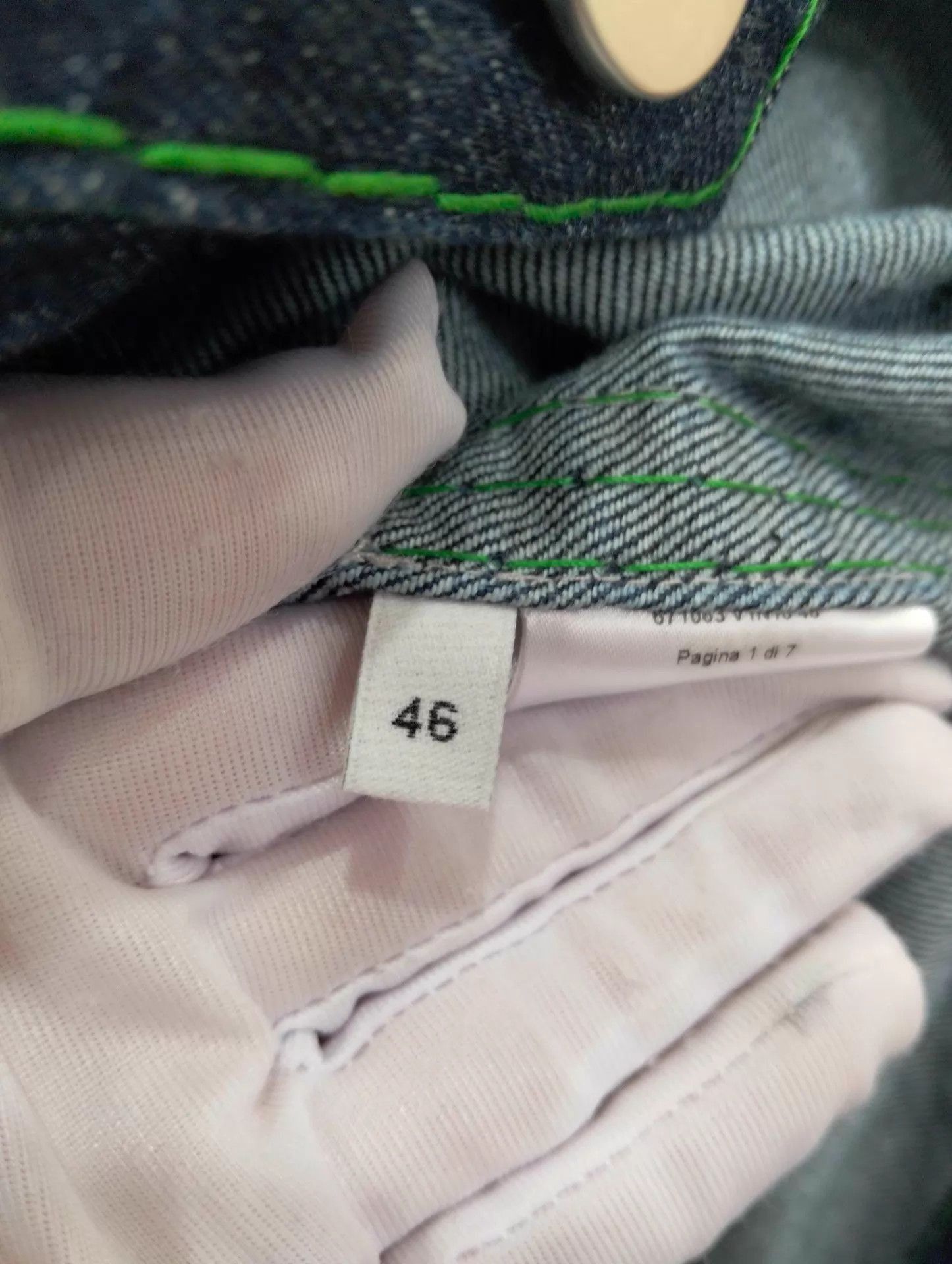 Bottega Veneta Blue Denim Jacket with Green Stitching Size S Size US S / EU 44-46 / 1 - 6 Thumbnail