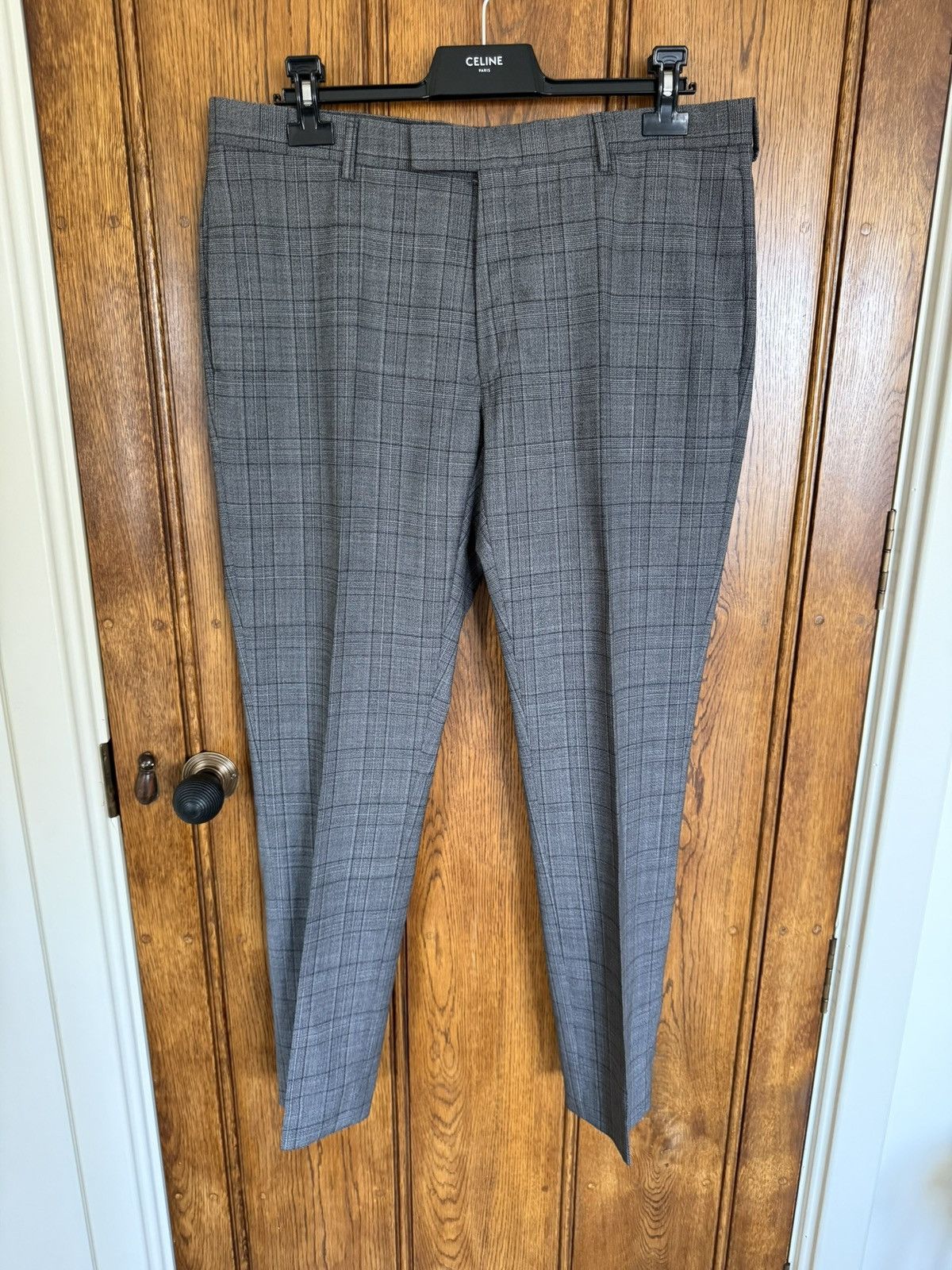 Dior Dior suit gray check pant and jacket Kim Jones era Size 42R - 20 Thumbnail
