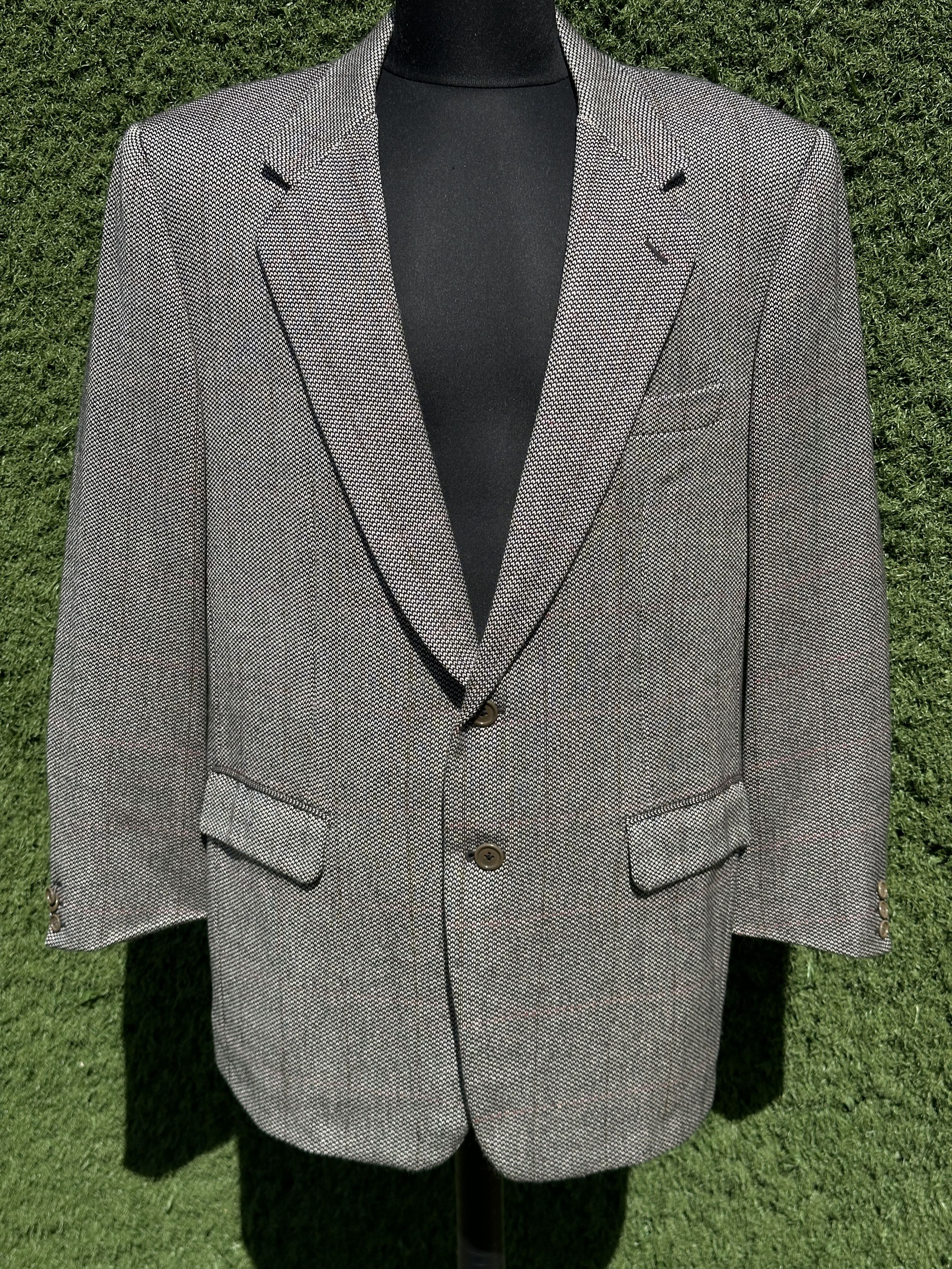 Burberry Burberrys Wool Cashmere Houndstooth Blazer Size 56 R Size 54R - 2 Thumbnail