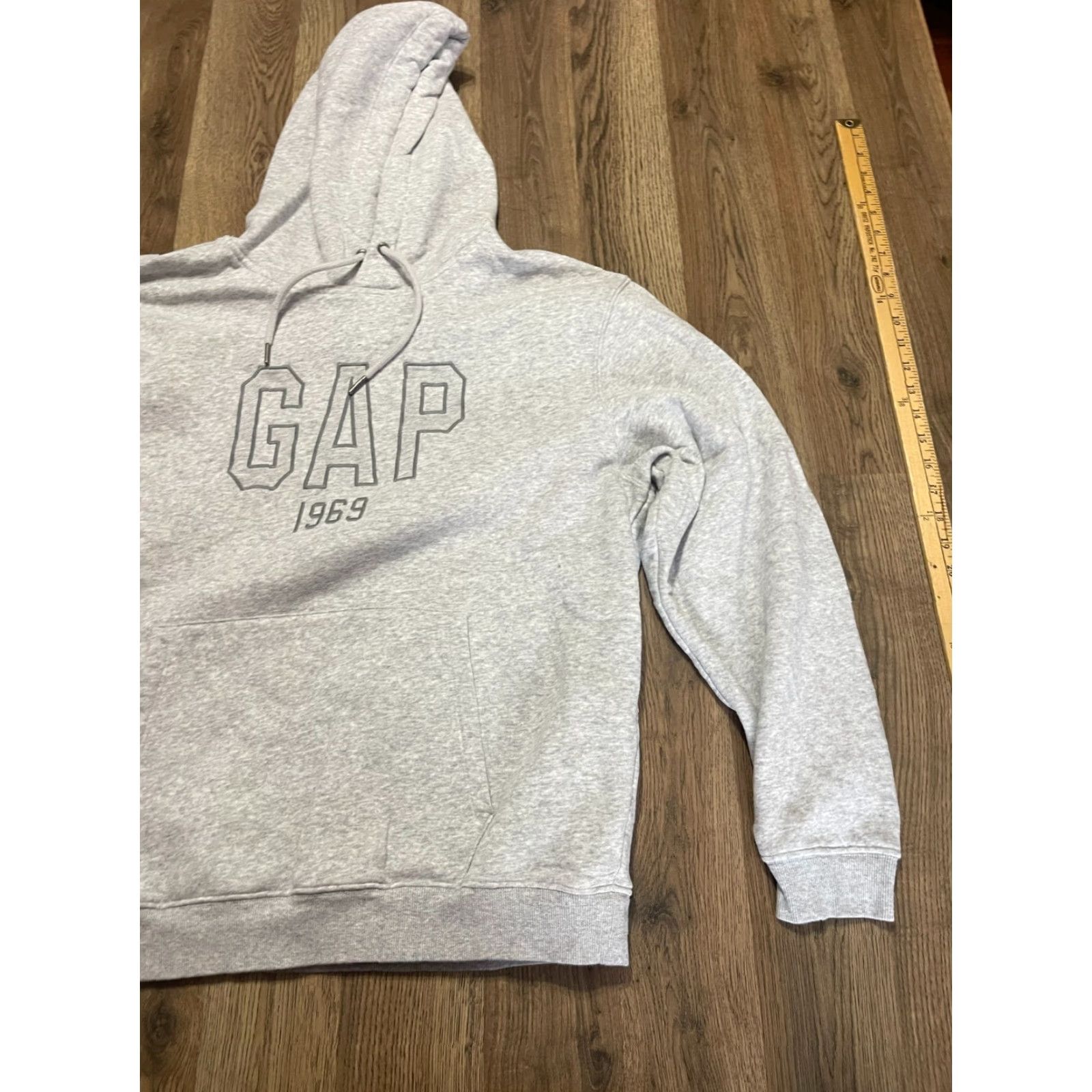 Gap Gap Hoodie Womens Large Gray Long Sleeve Pullover Logo Sweatshirt Size L / US 10 / IT 46 - 3 Thumbnail