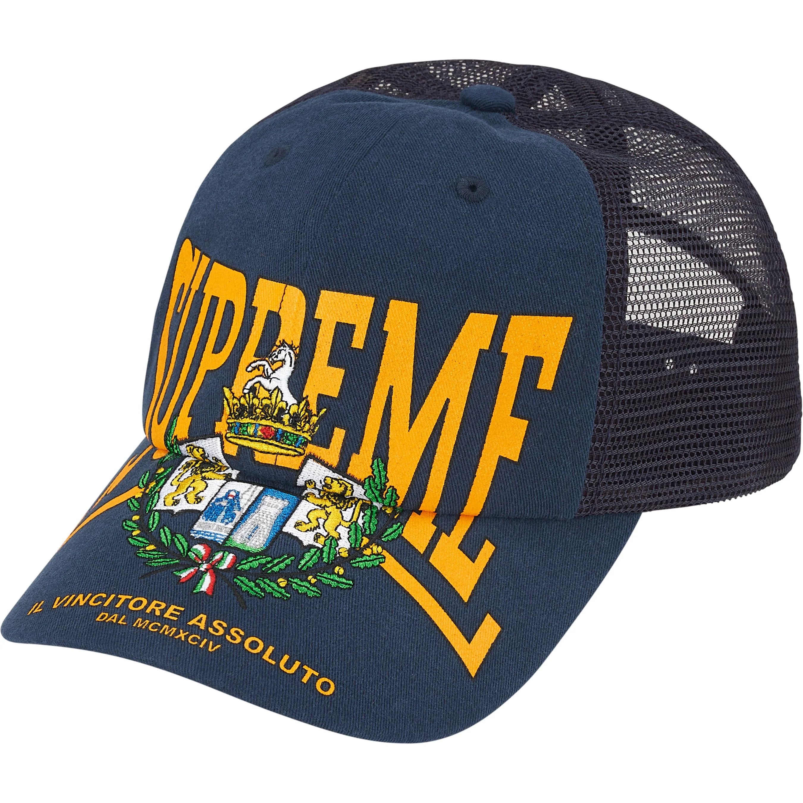 Supreme Supreme Pin Up Mesh Back 5-Panel Hat Navy/White | Grailed