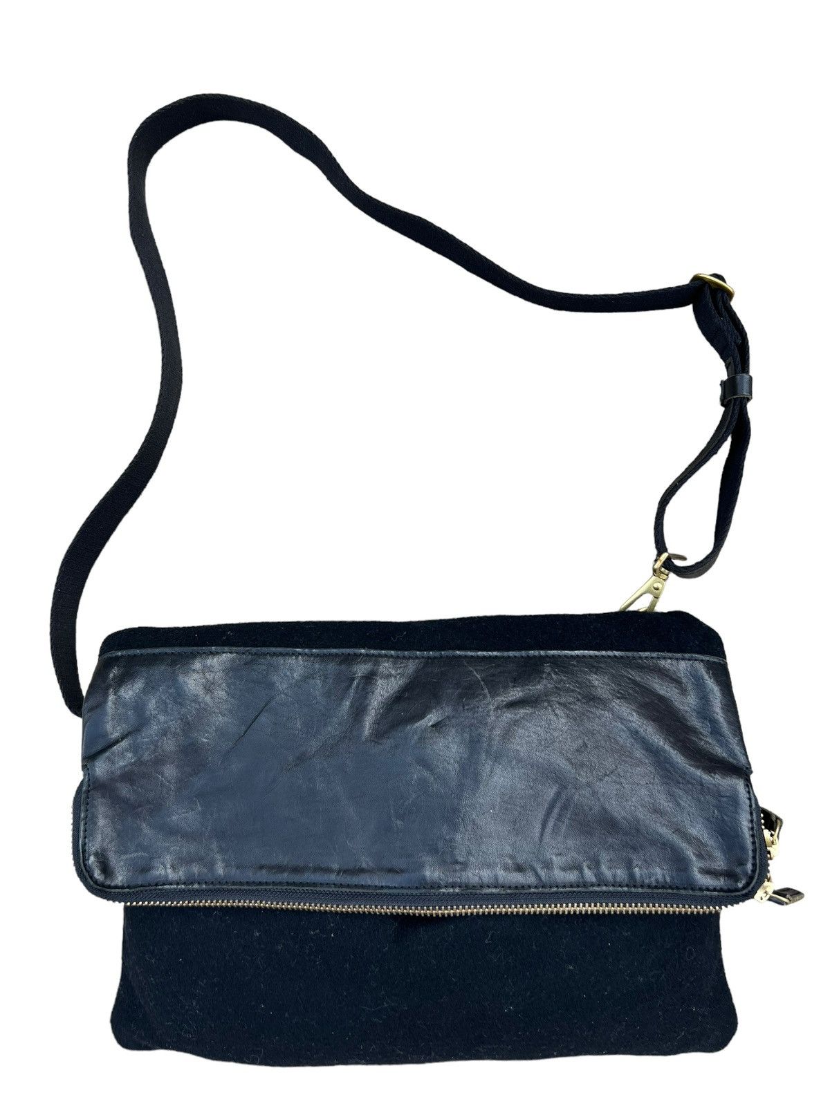 image of Otias Japan Hybrid Wool Leather Bag in Black, Men's