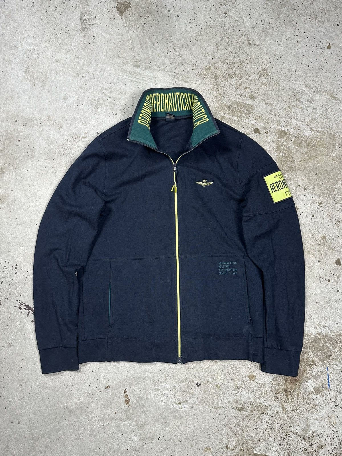 Aeronautica Militare × Vintage Aeronautica Militare Zip Up Navy Sweatshirt Track Jacket Size US M / EU 48-50 / 2 - 1 Thumbnail