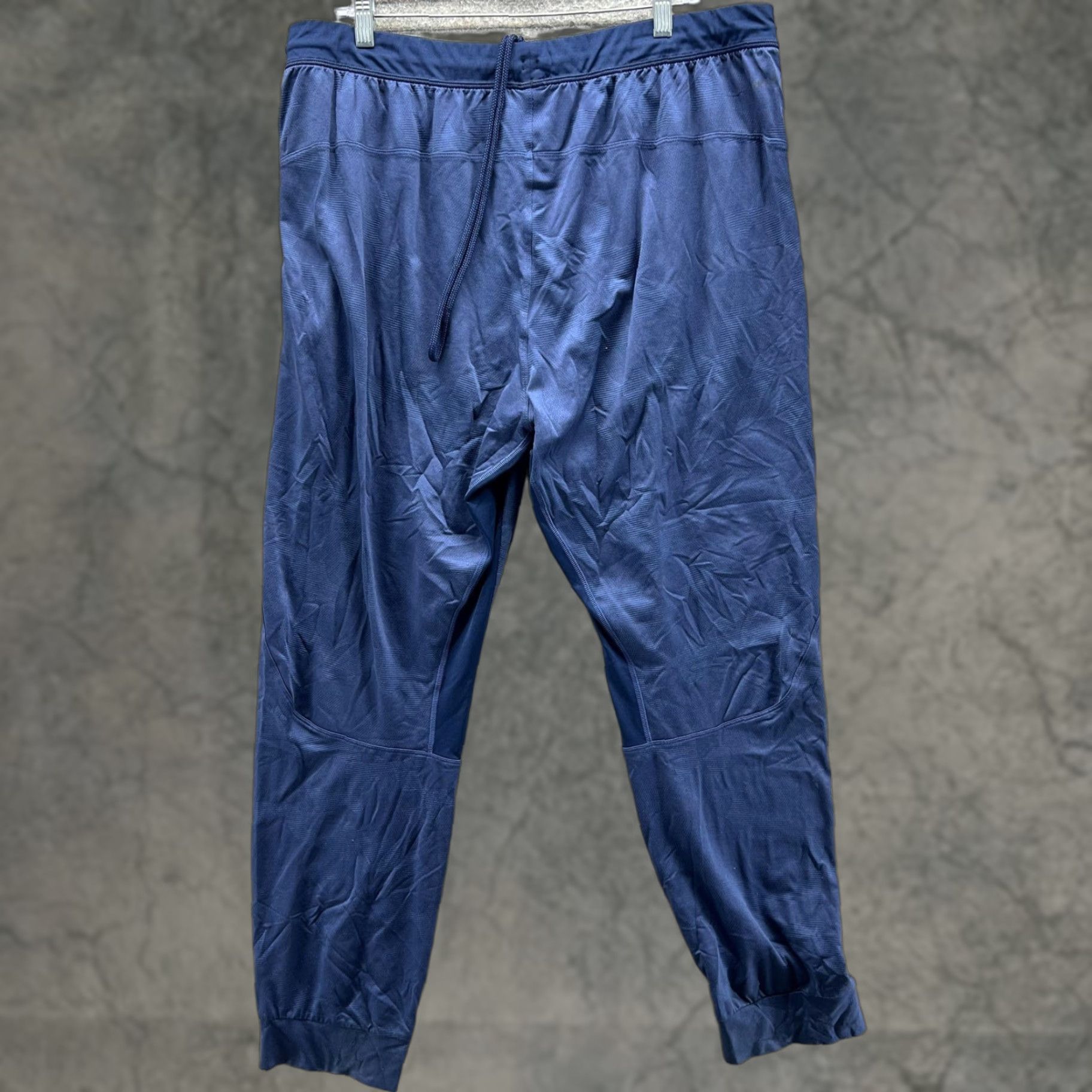 Adidas Adidas Jogger Pants Mens Large Blue Knit Elastic Waist Pockets Training Size US 33 - 1 Thumbnail