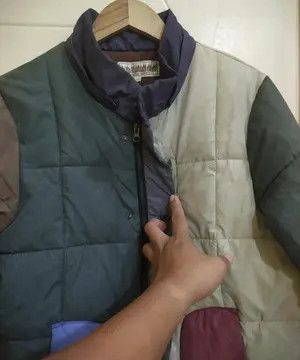 Japanese Brand Corisco Japan Colourblock Quilted Jacket Size US M / EU 48-50 / 2 - 8 Thumbnail