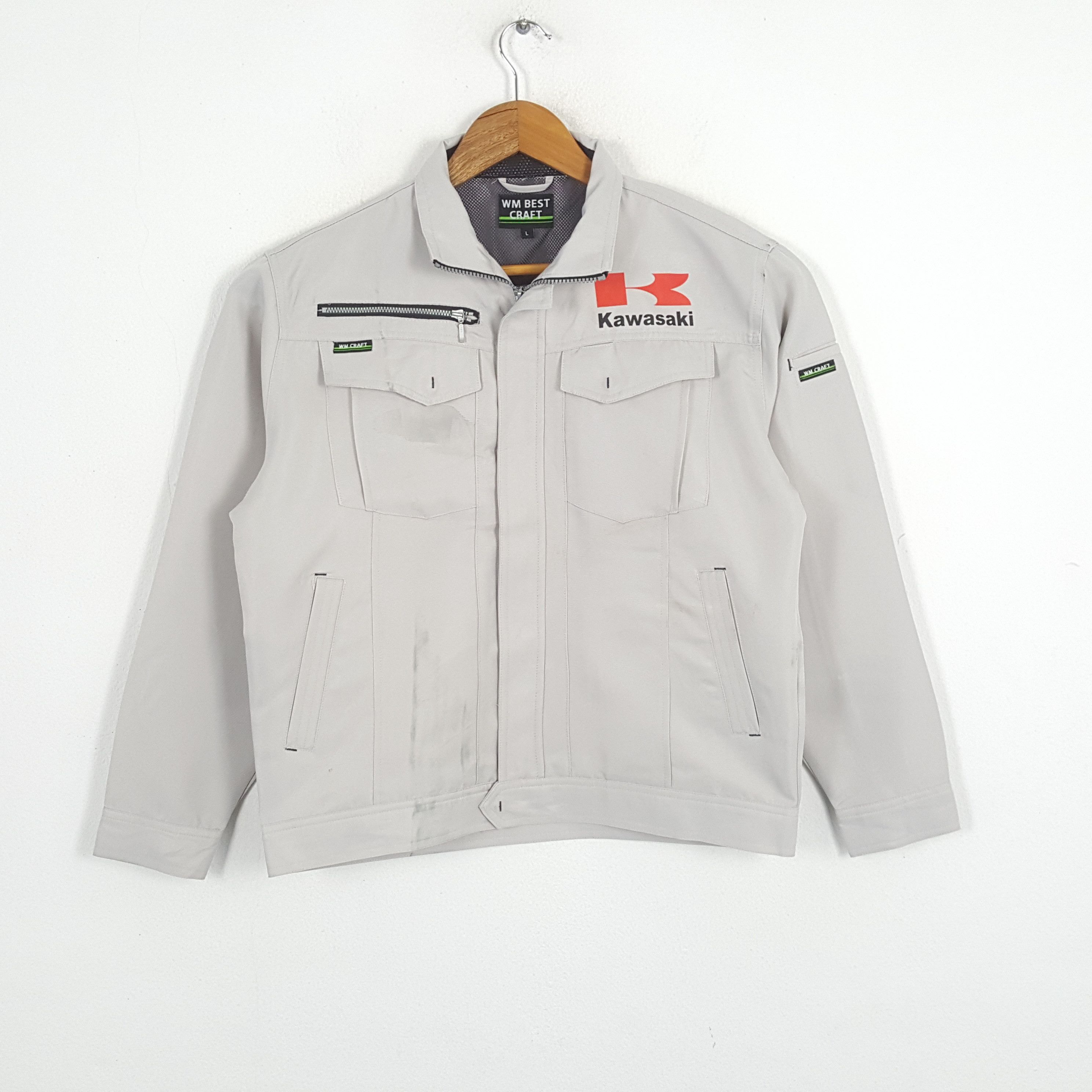 Japanese Brand × Vintage Vintage KAWASAKI Japan Motorcycle Team Factory Custom Jacket Size US M / EU 48-50 / 2 - 3 Thumbnail