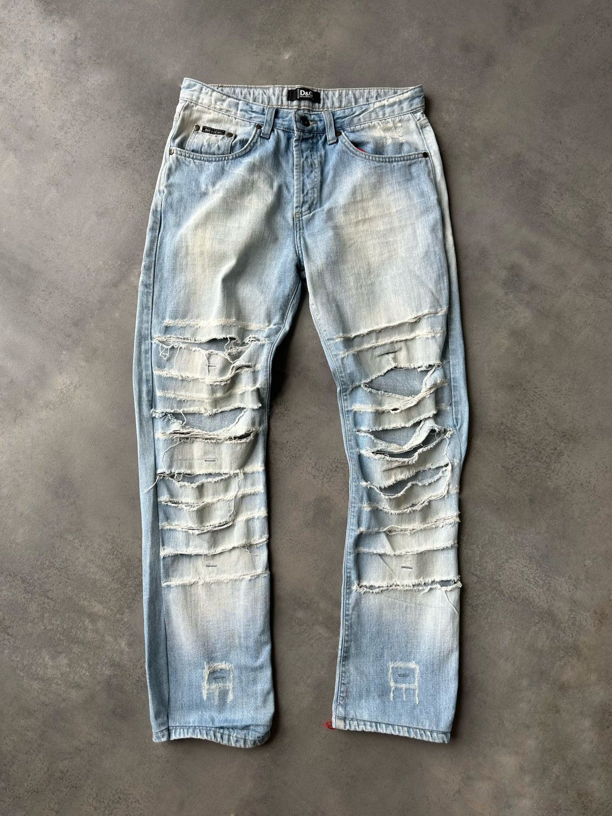 メンズ 00s dolce&gabbana archive damaged jeans